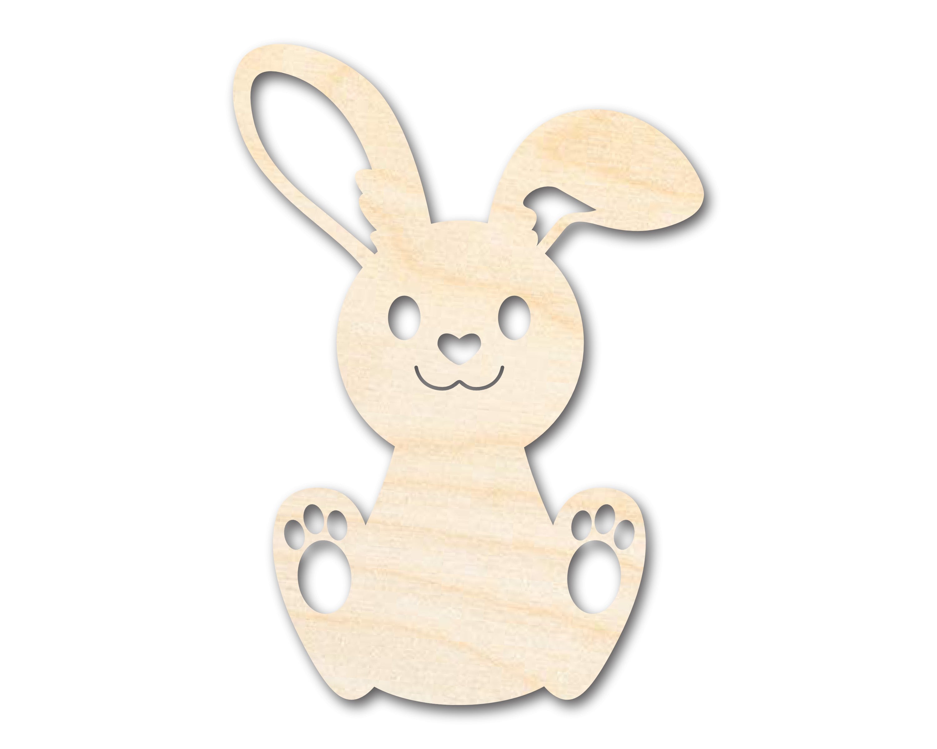 Unfinished Wood Craft for Easter and Spring - Adorable Bunny Shape Ideal for Kids DIY Projects, Up to 46 Pieces for Creative Endeavors