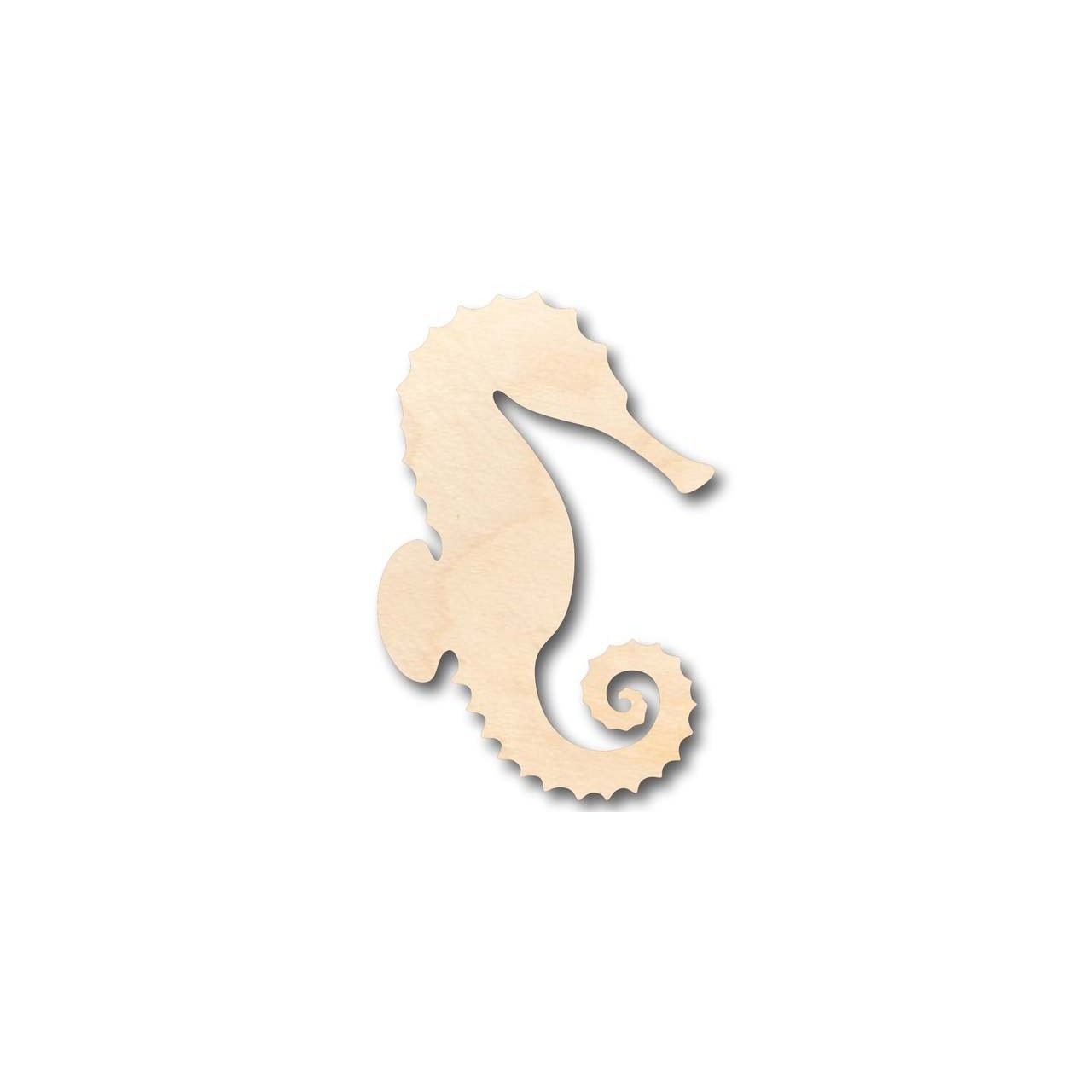 Unfinished Handmade Wood Seahorse Shape for Ocean - Themed Nursery Crafts - Up to 46 DIY Projects