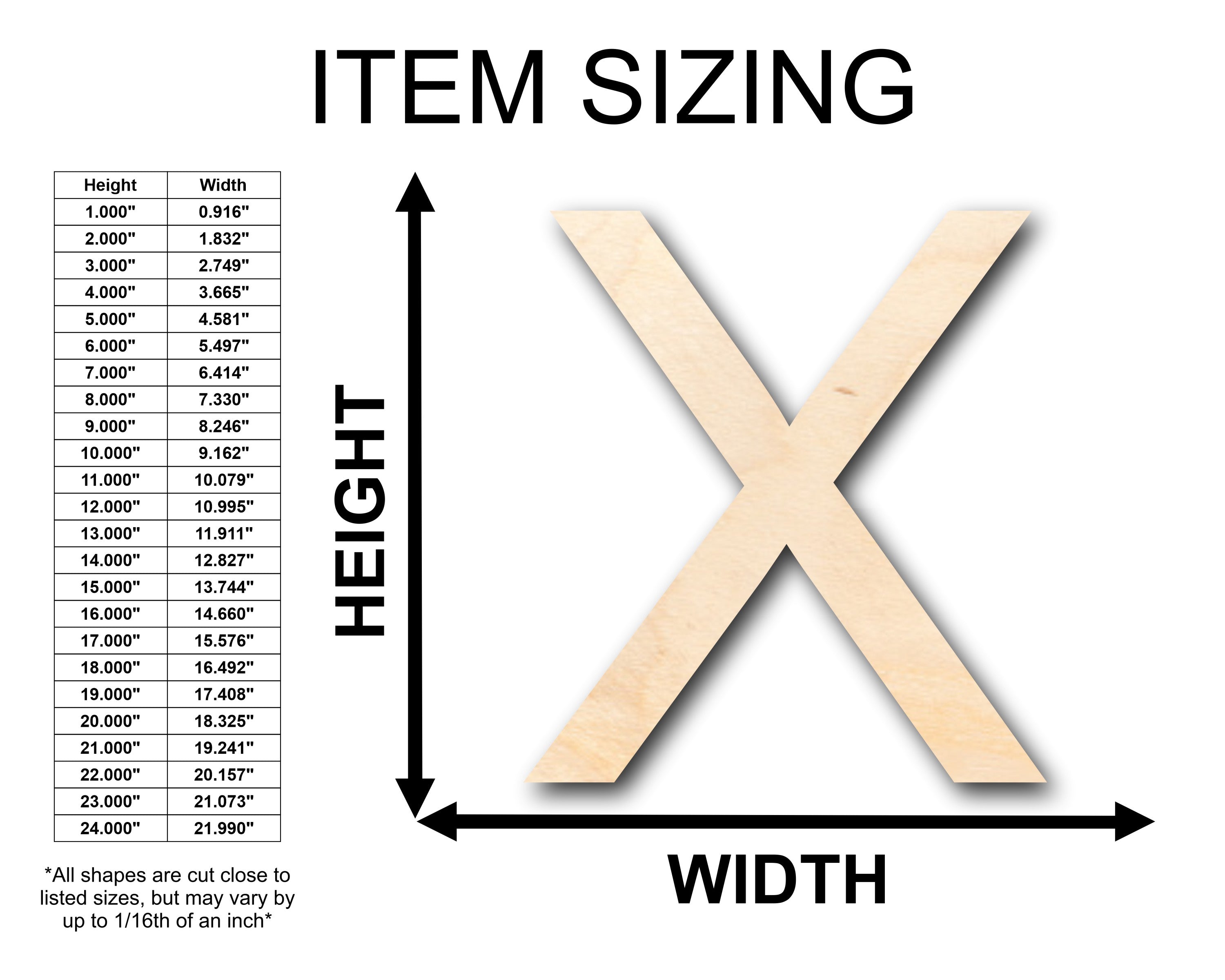 Unfinished Wood Arial Letter X Shape for DIY Crafts - Up to 46 Pieces for Your Creative Projects