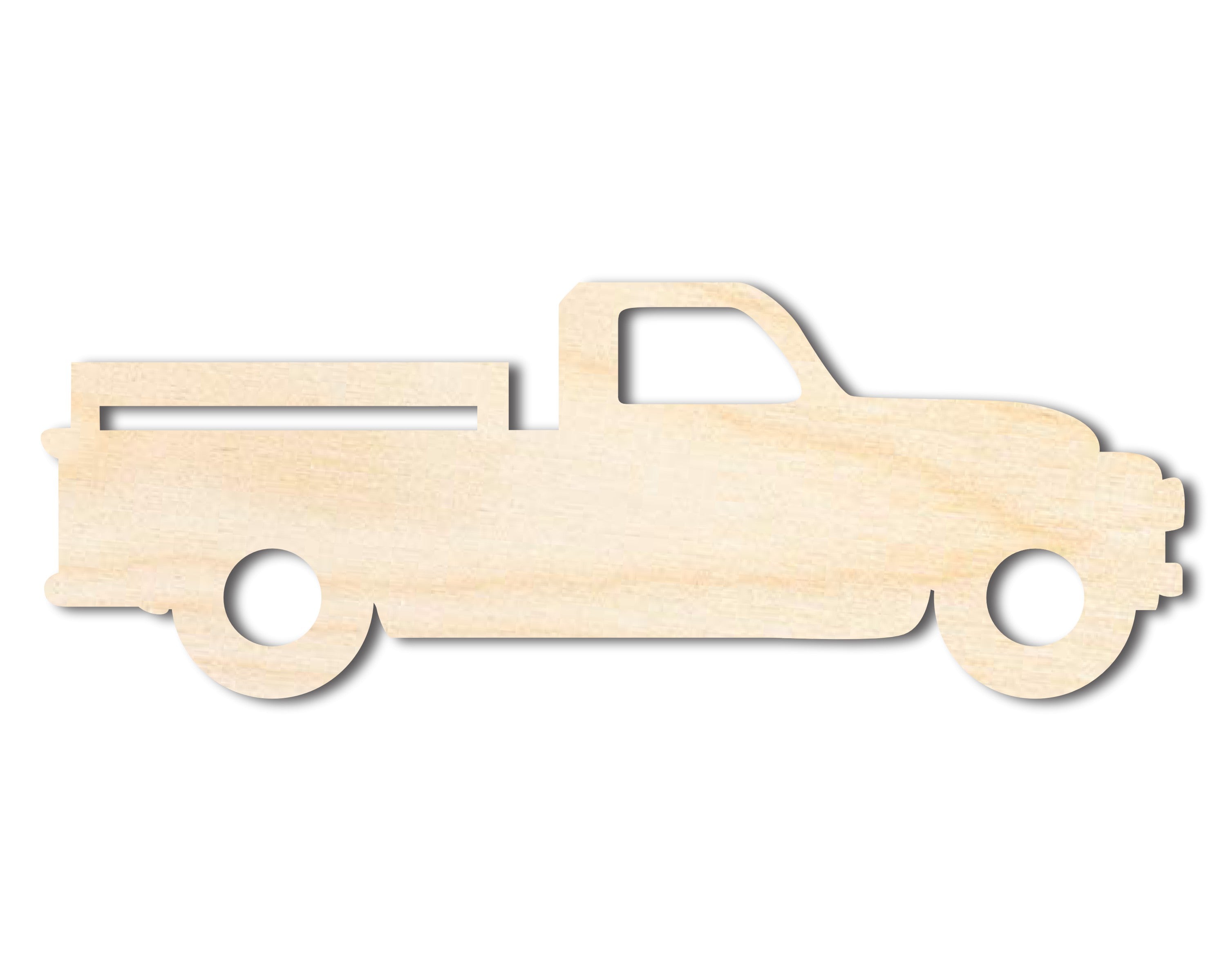 Unfinished Vintage-Style Wood Pickup Truck Shape - Ideal for Vehicle Truck Crafts - Up to 46 DIY Projects