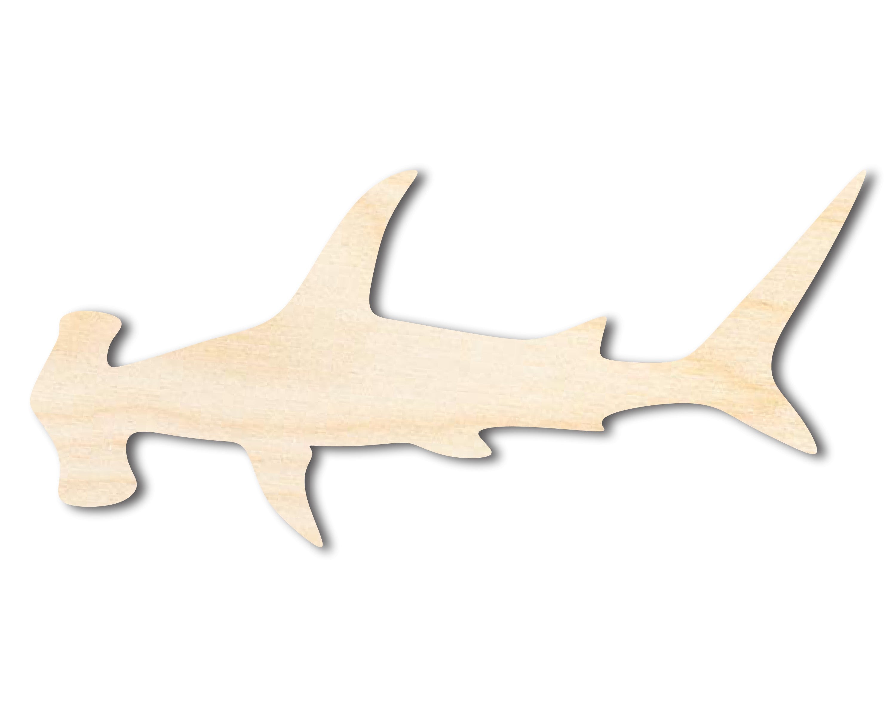 Enhanced and Larger Unfinished Wood Hammerhead - Ideal DIY Craft Cutout Shape