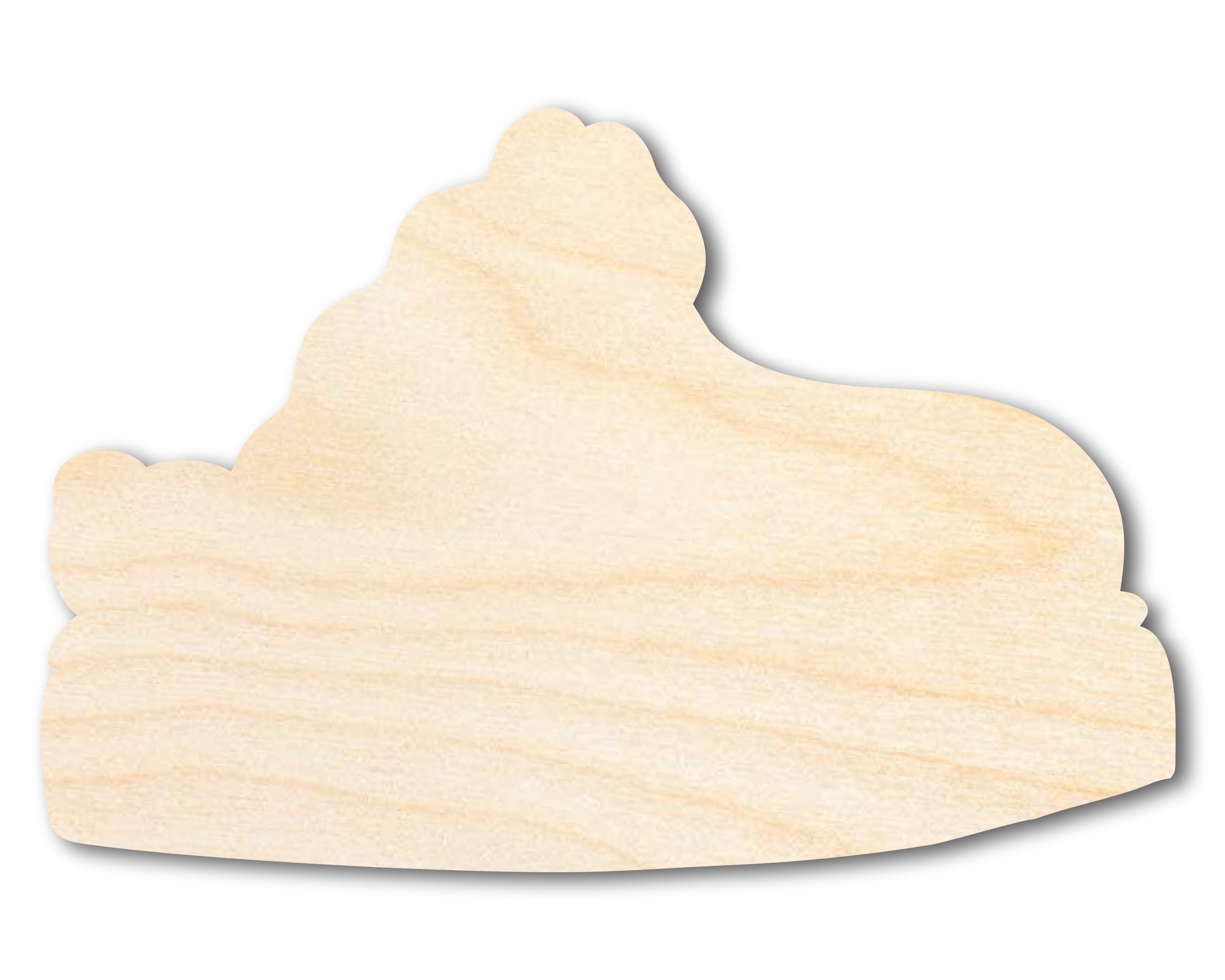 DIY Unfinished Baltic Birch Wood Platform Slipper Shape Cutouts up to 46