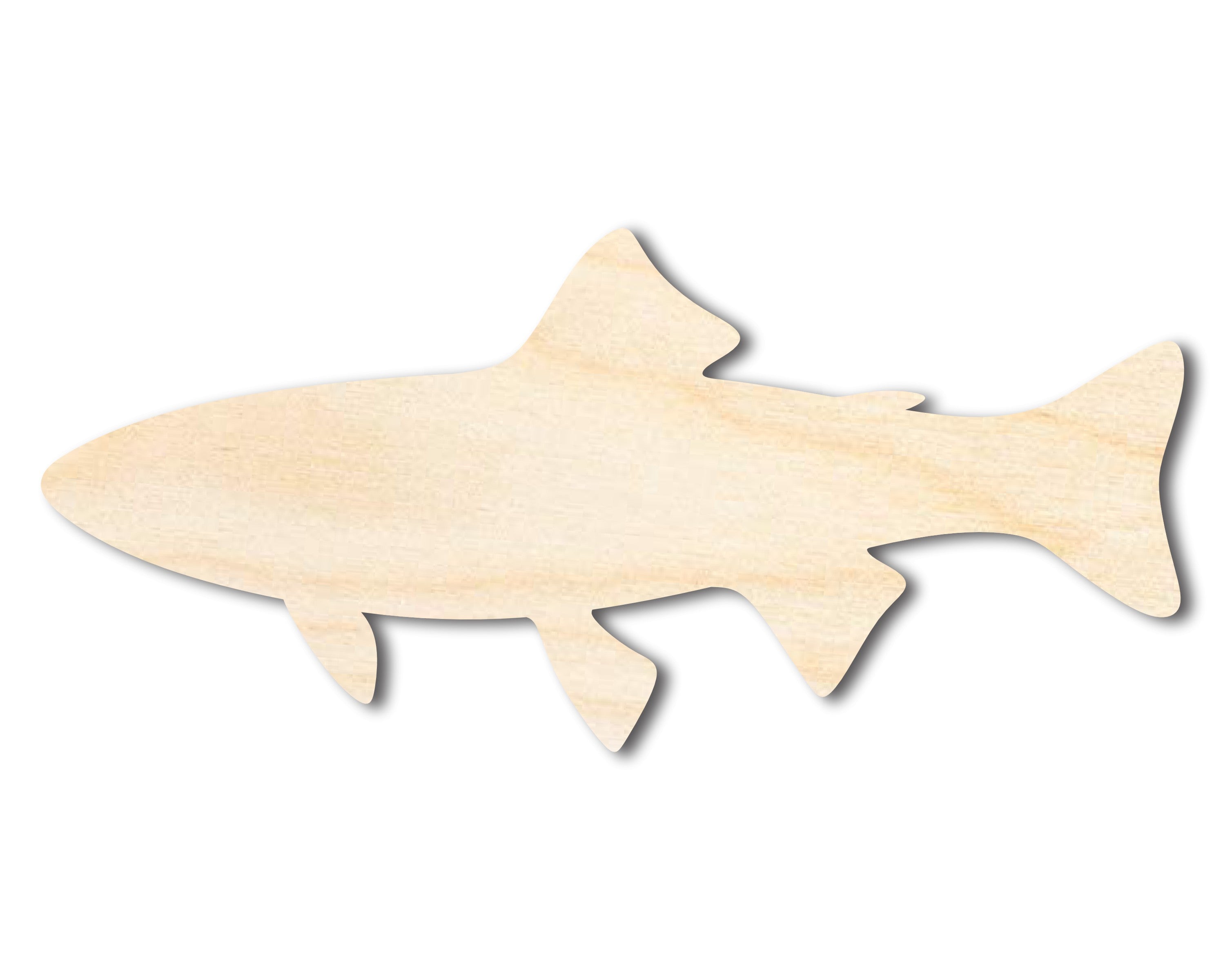 Bigger and Superior Unfinished Wood Trout Fish Shape for DIY Crafting Cutout