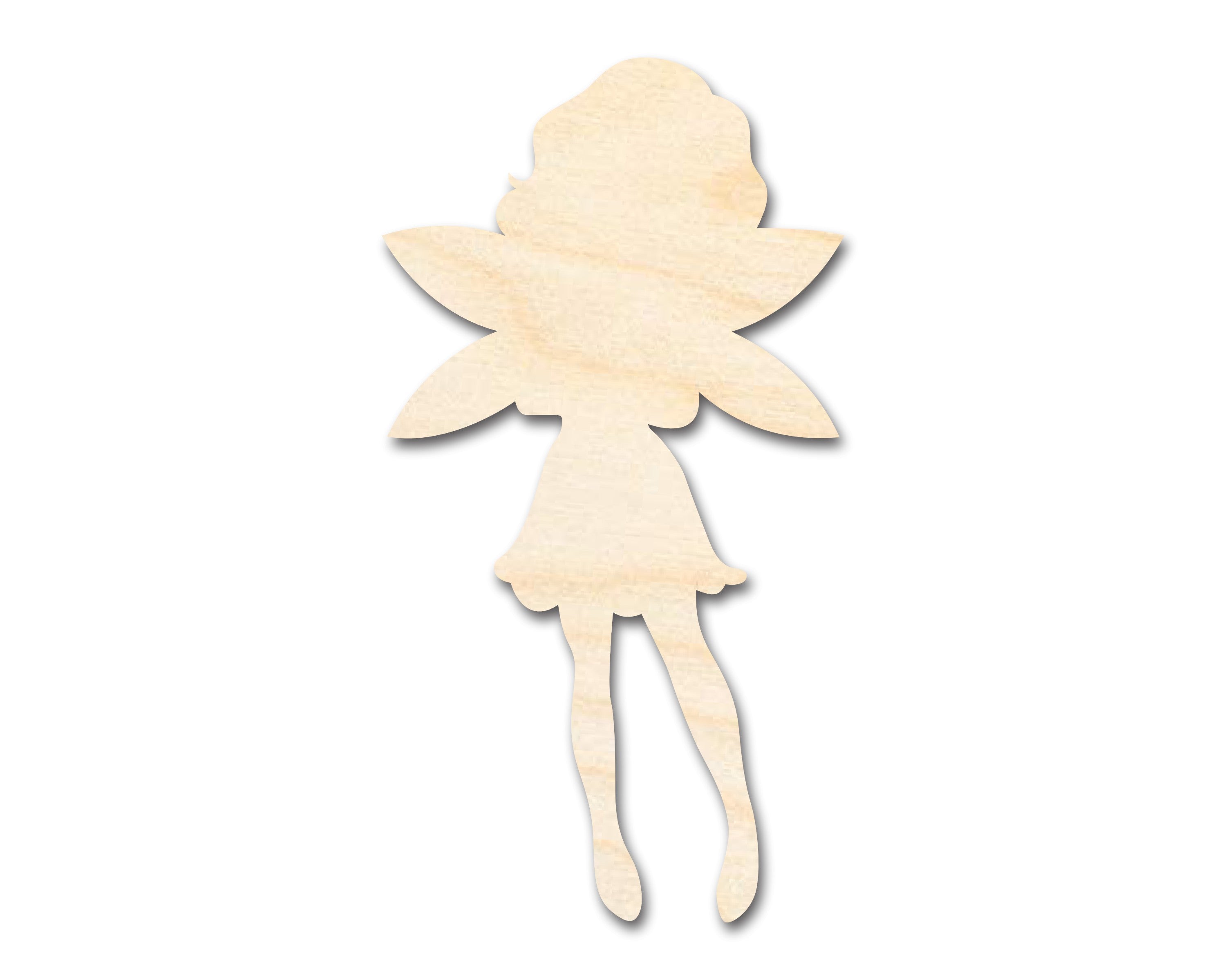 Unfinished DIY Wood Fairy - Shaped Craft Cutouts with Up to 46 Sizes for Your Creative Projects