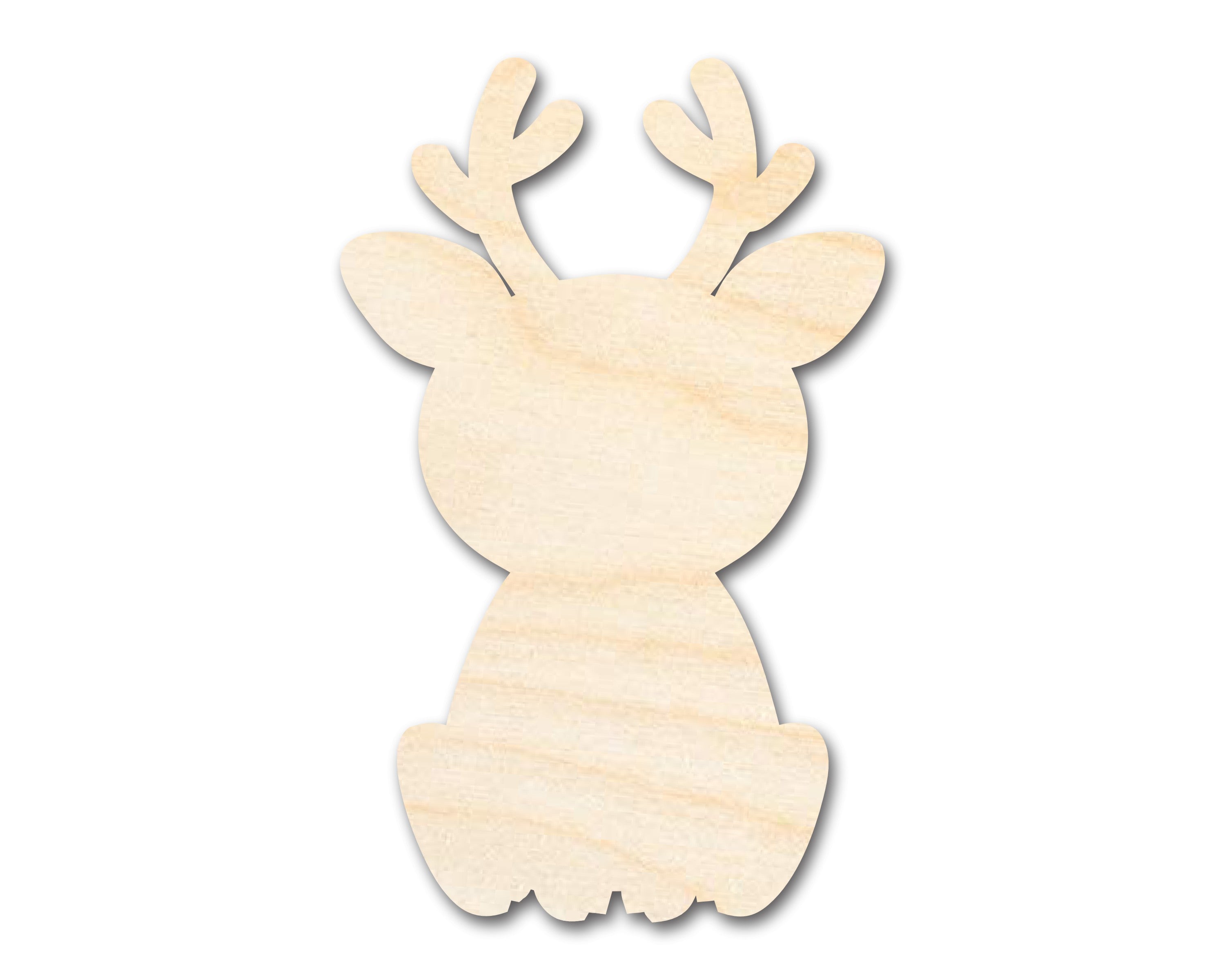 DIY Unfinished Baltic Birch Cute Deer Shape Cutouts up to 46 Inches