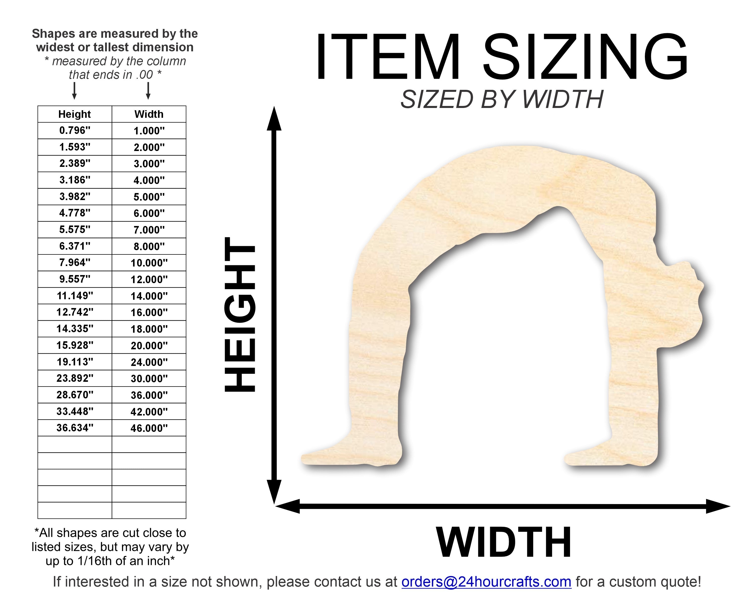 Unfinished Baltic Birch Wood Yoga Wheel Pose Shape for DIY Crafts, Up to 46 Inches with Multiple DIY Options