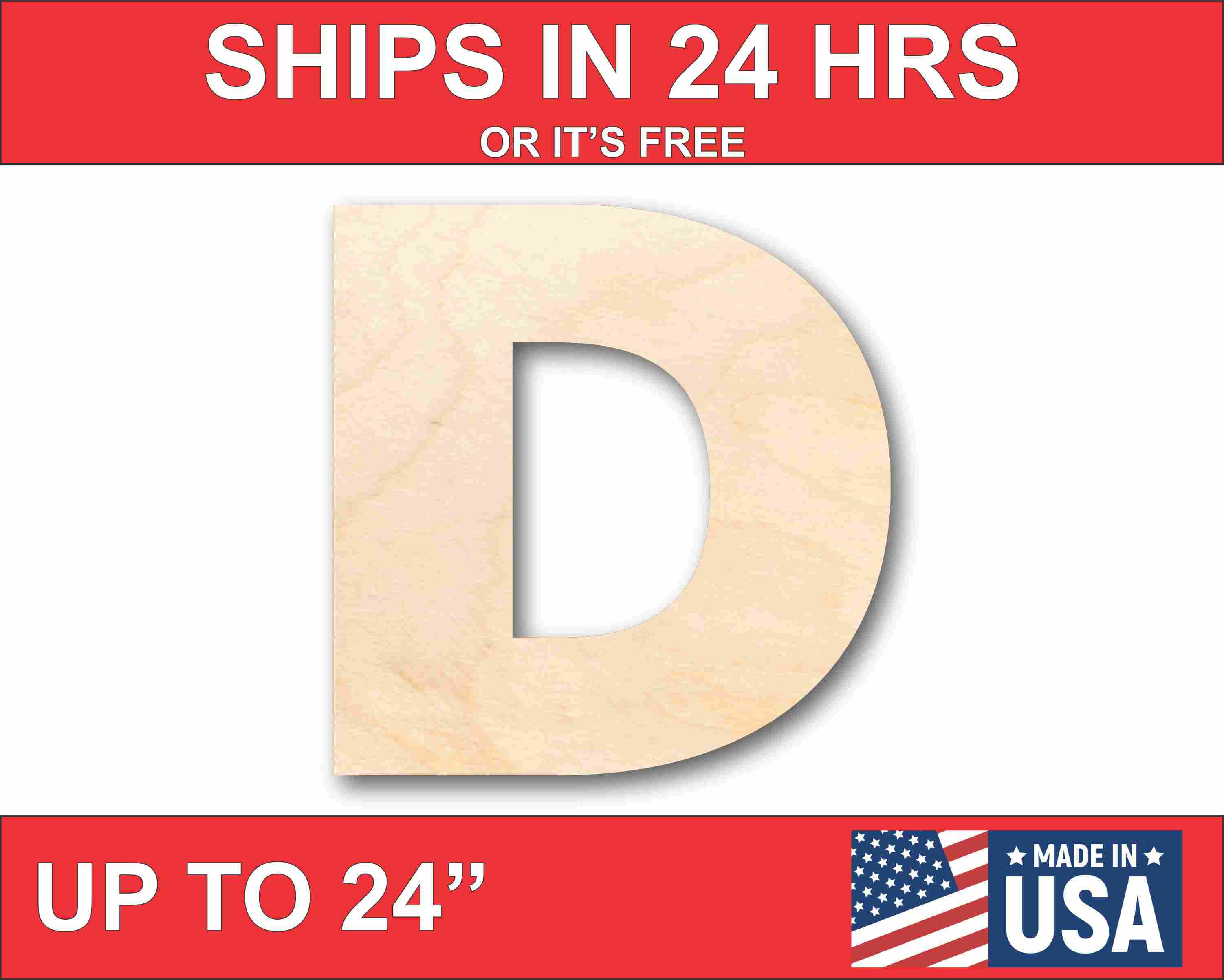 Unfinished Baltic Birch Wood Block Letter D for DIY Crafts - Up to 46 Creative Projects