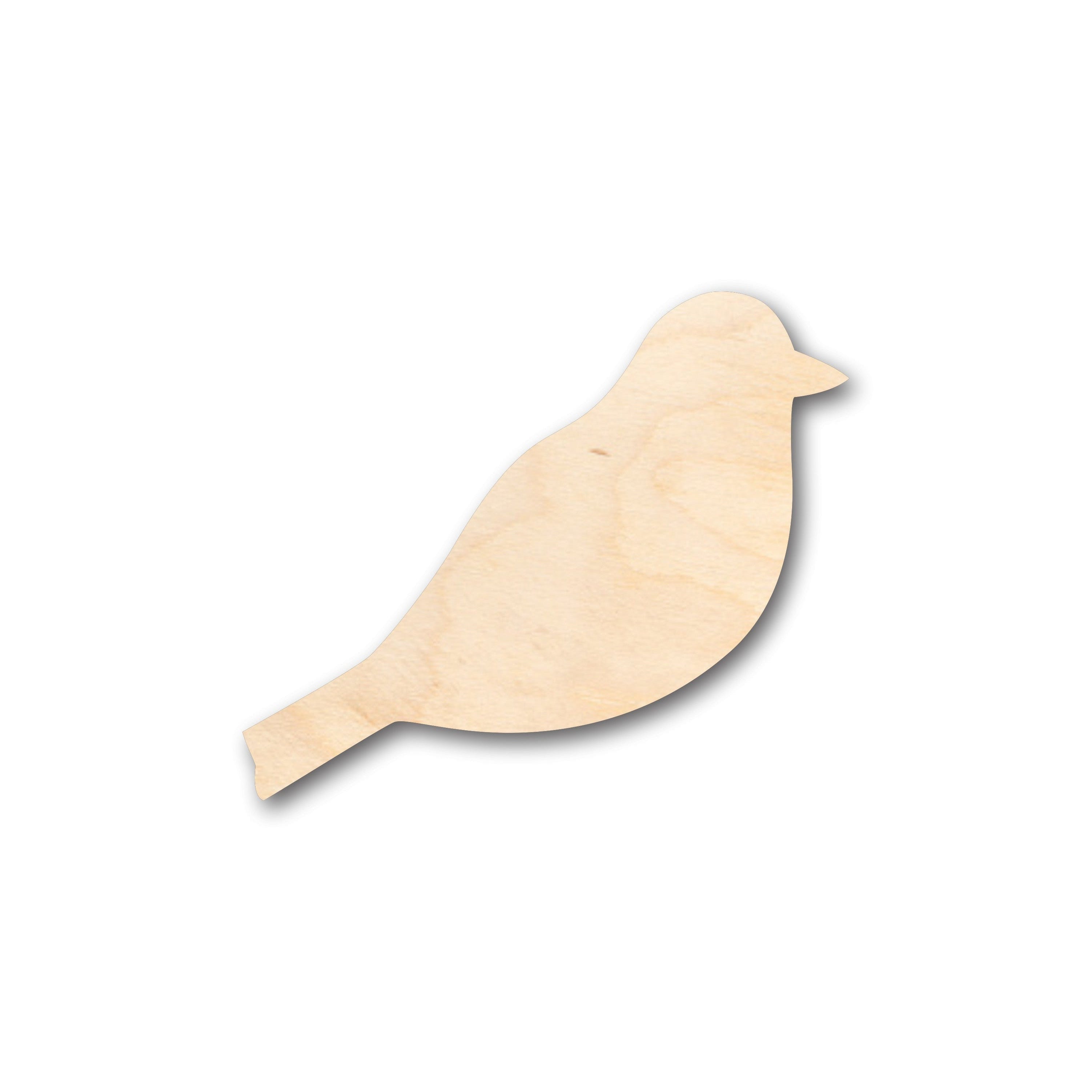 Unfinished Baltic Birch Wood Perched Bird Shape Craft Items for Up to 46 DIY Projects