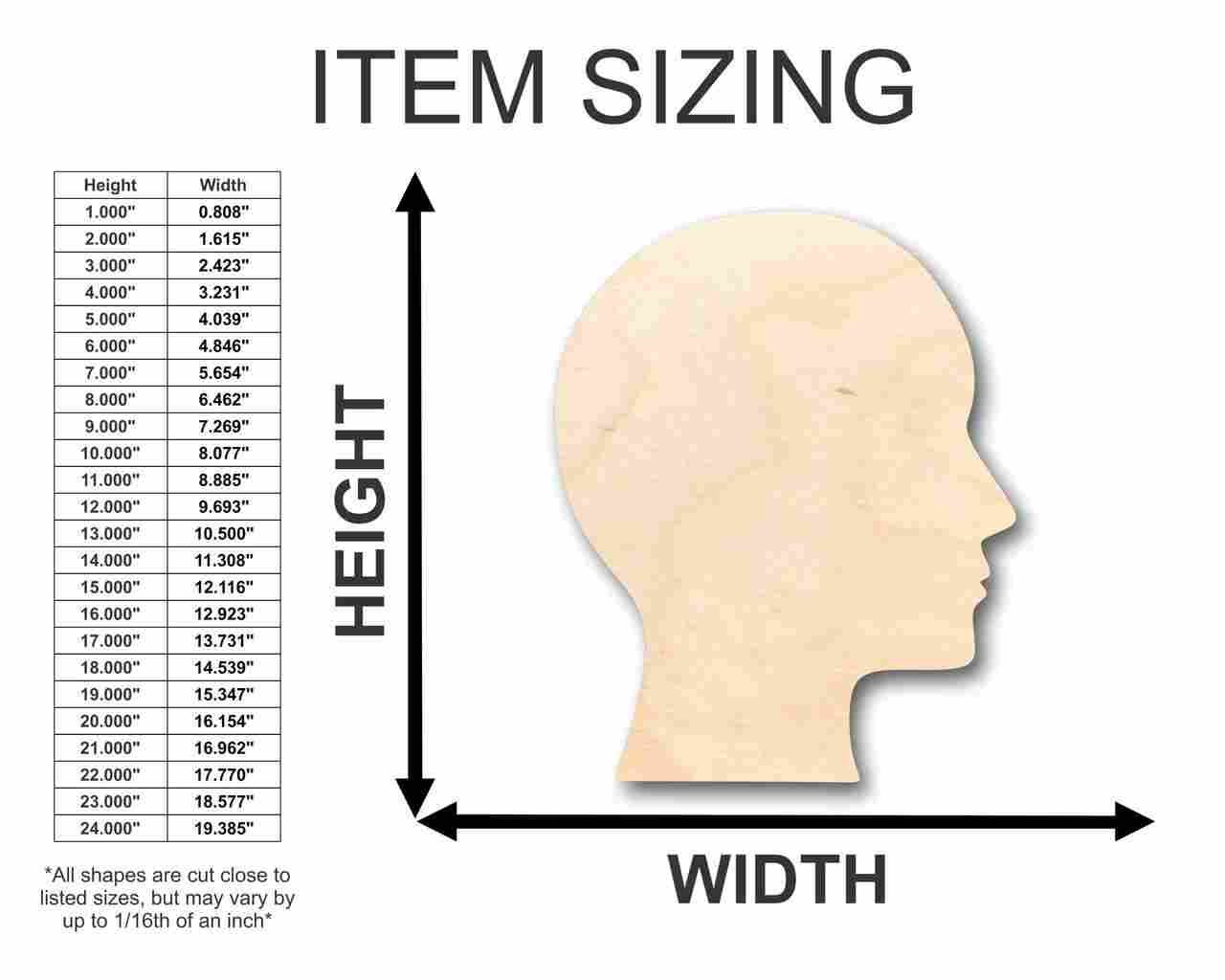 DIY Unfinished Wood Human Head Shape Crafts up to 46 Pieces