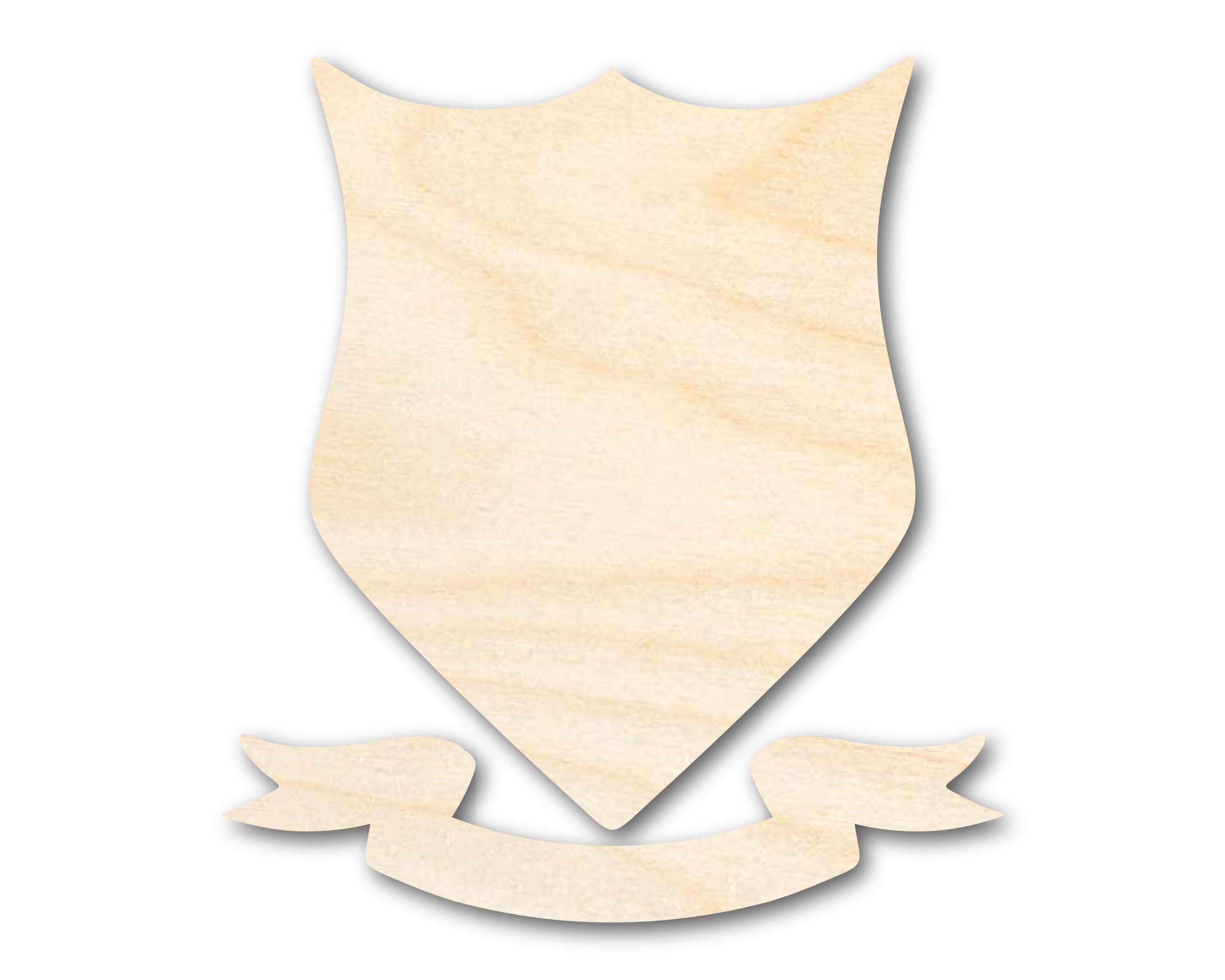 Unfinished Wood Coat of Arms Shape Craft Item - Available Sizes up to 46 Inches