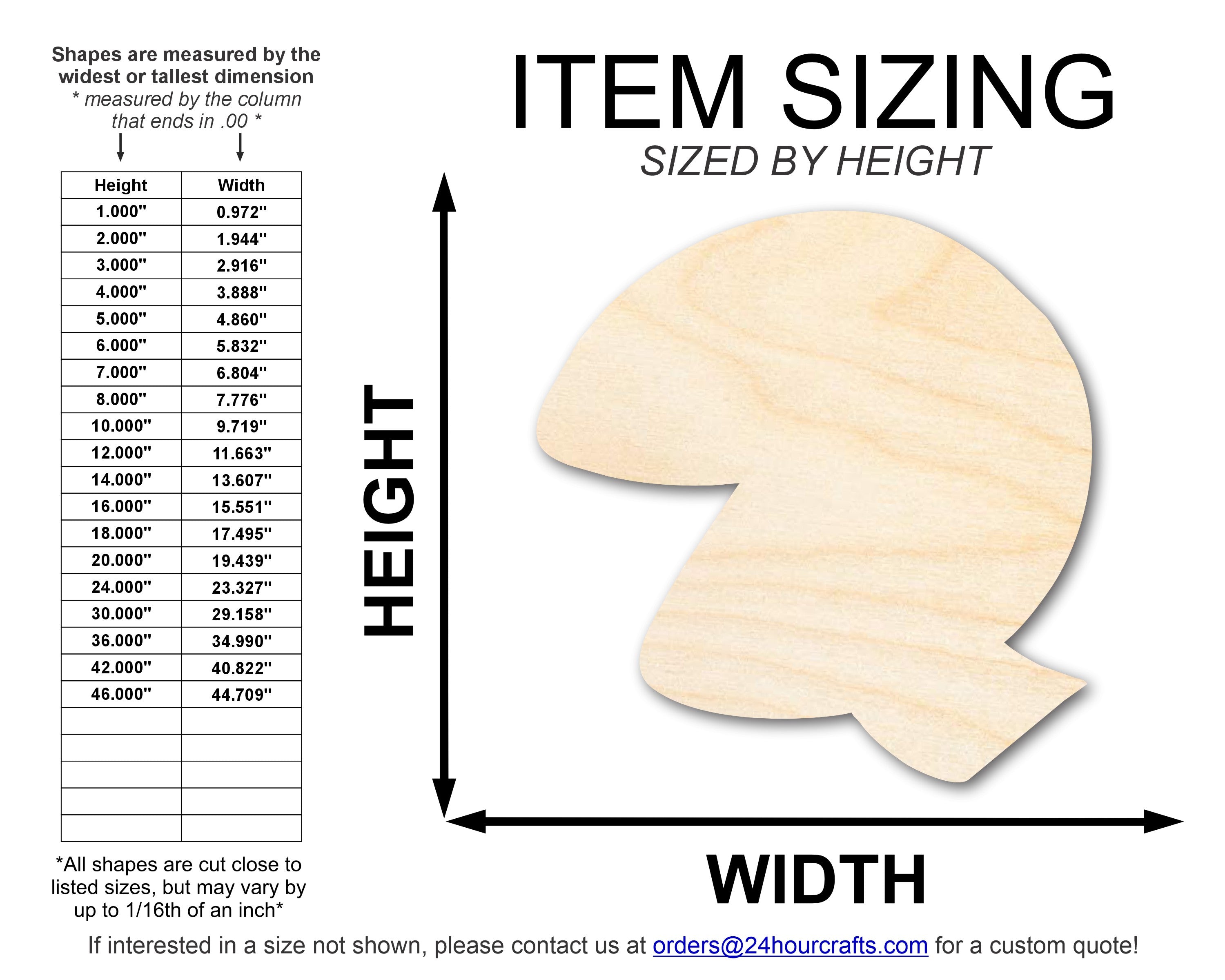 Unfinished DIY Craft Cutout in Wood Fortune Cookie Shape, Suitable for up to 46 DIY Projects