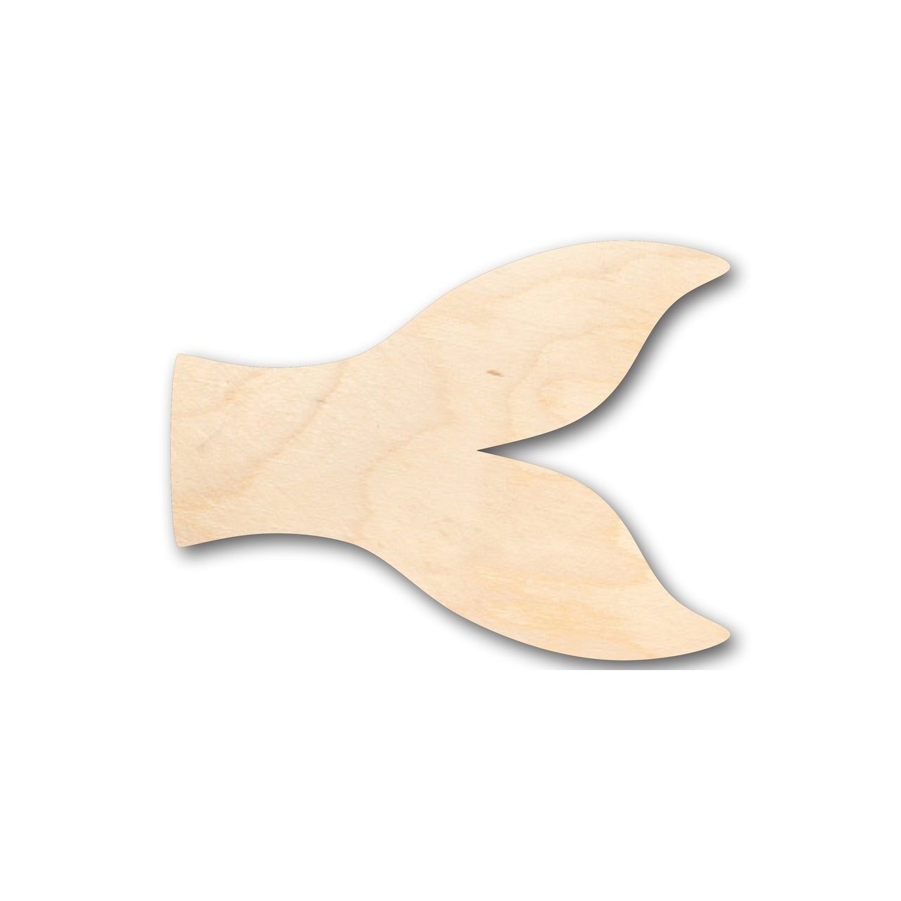 DIY Unfinished Baltic Birch Wood Fish Tail Shape for Ocean Animal Crafts up to 46