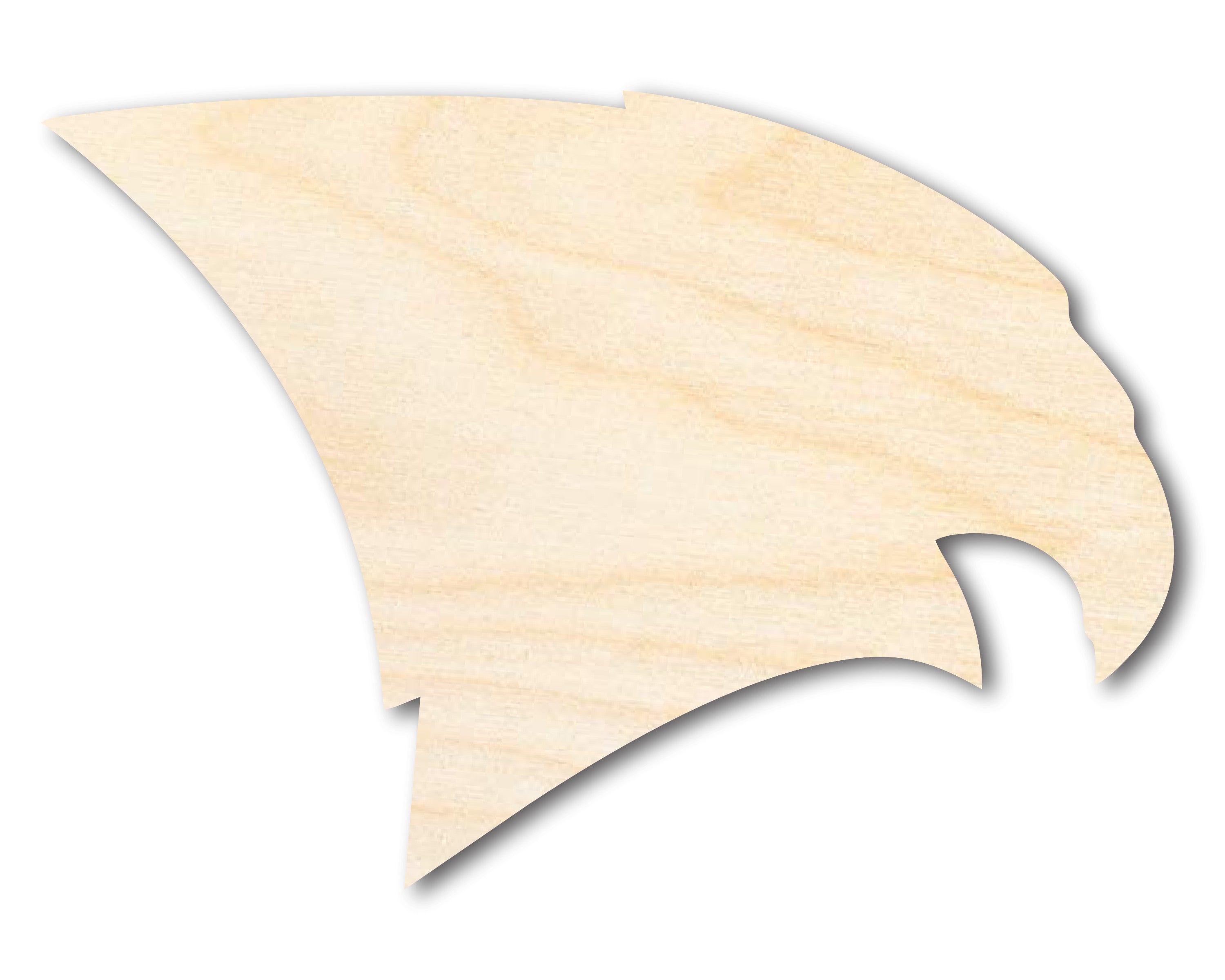 Unfinished DIY Craft Cutout - Wood Falcon Mascot Shape, Up to 46 Inches for Do - It - Yourself Projects