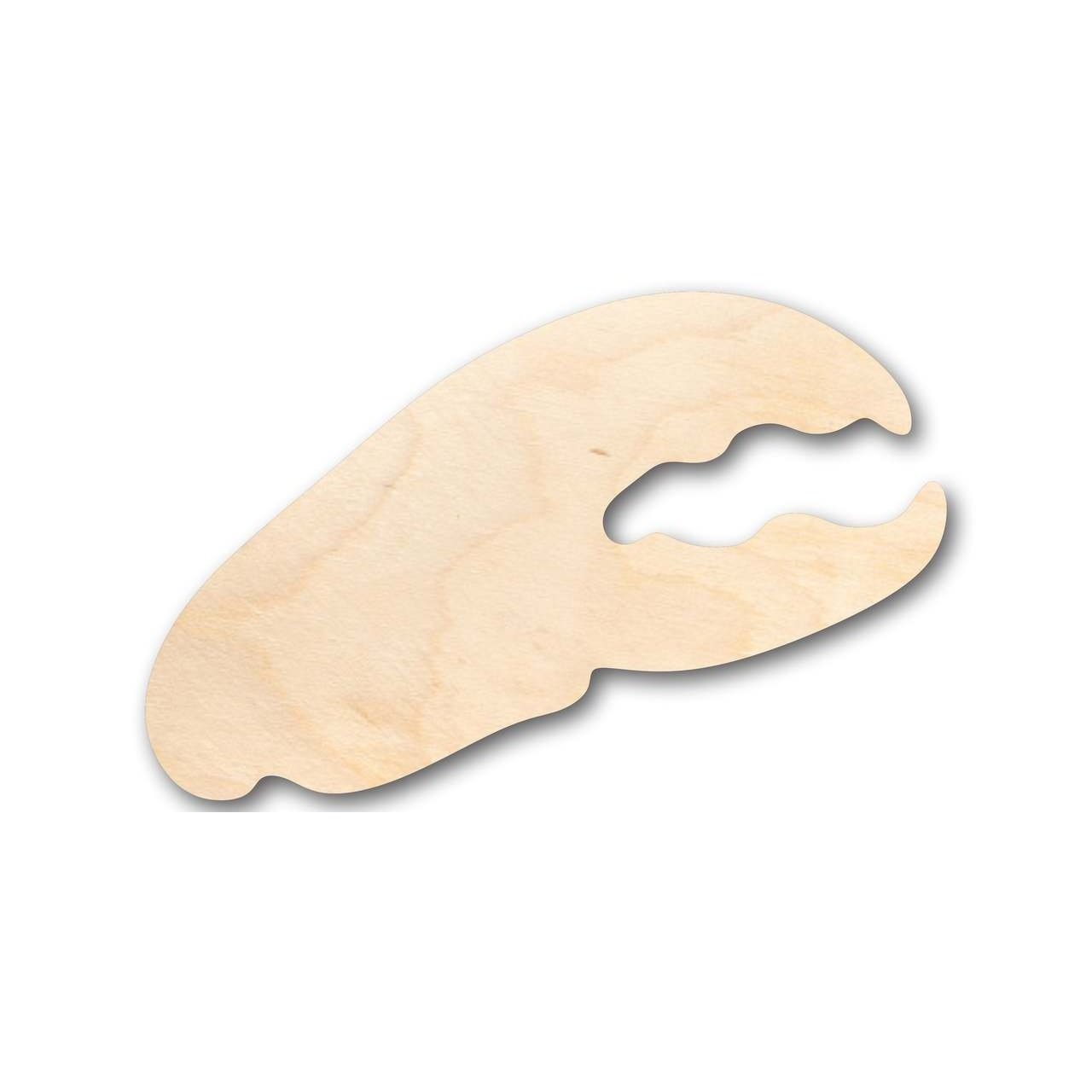 Unfinished Baltic Birch Wood Lobster Claw Shape - Ideal for Ocean Themed Nursery Decor and DIY Crafts, Sizes up to 24 Inches