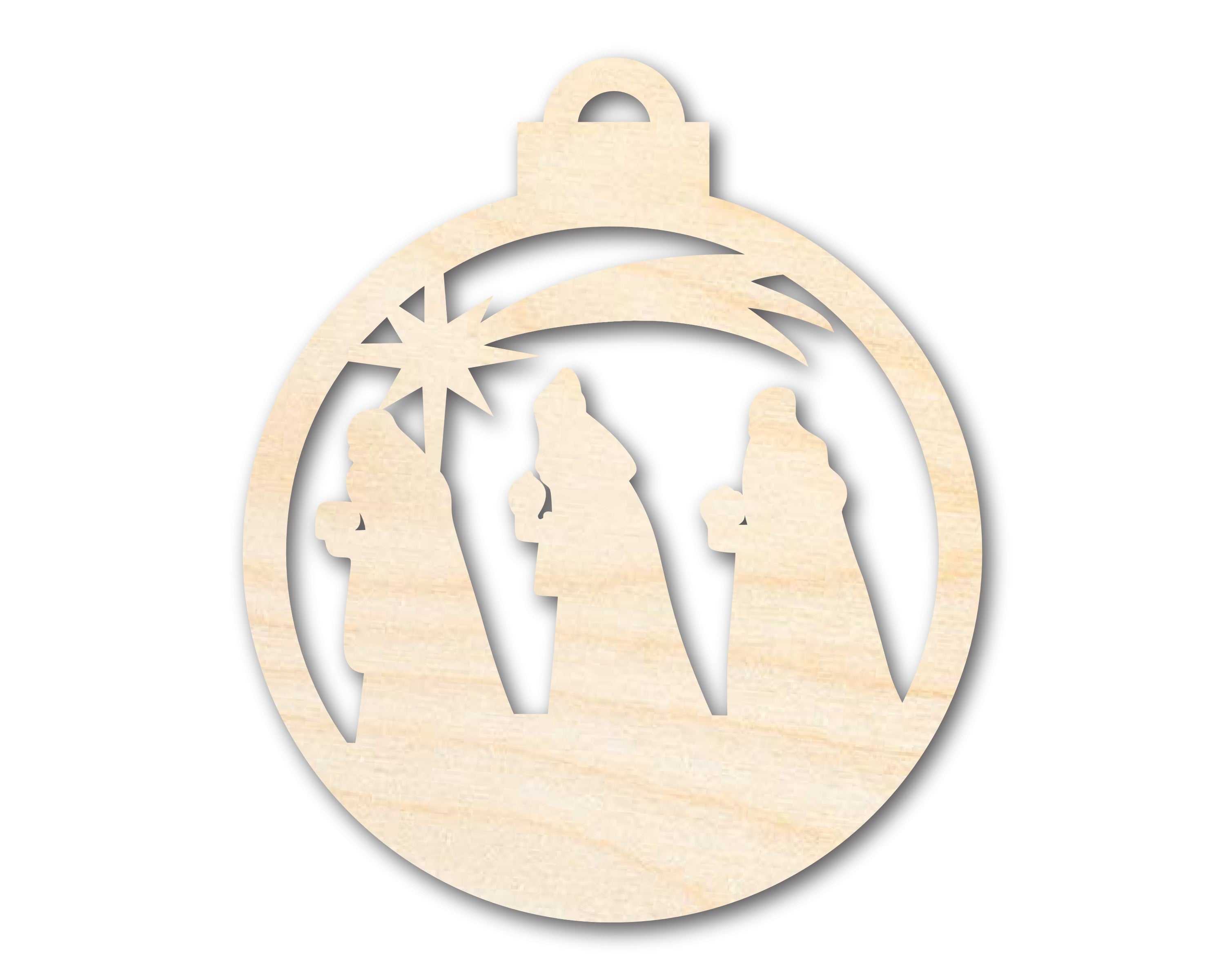 DIY Unfinished Wood Bethlehem Nativity Christmas Ornament Shapes up to 46
