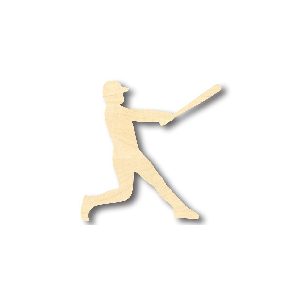 DIY Unfinished Wood Baseball Player Shape for Kids' Sports Room Decor (up to 46)
