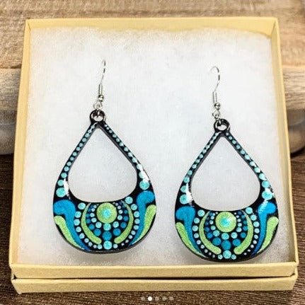 Unfinished Wood Hollow Teardrop Earring Blanks - Ideal for DIY Jewelry Craft, Available in Sizes Ranging from 1 to 3 Inches