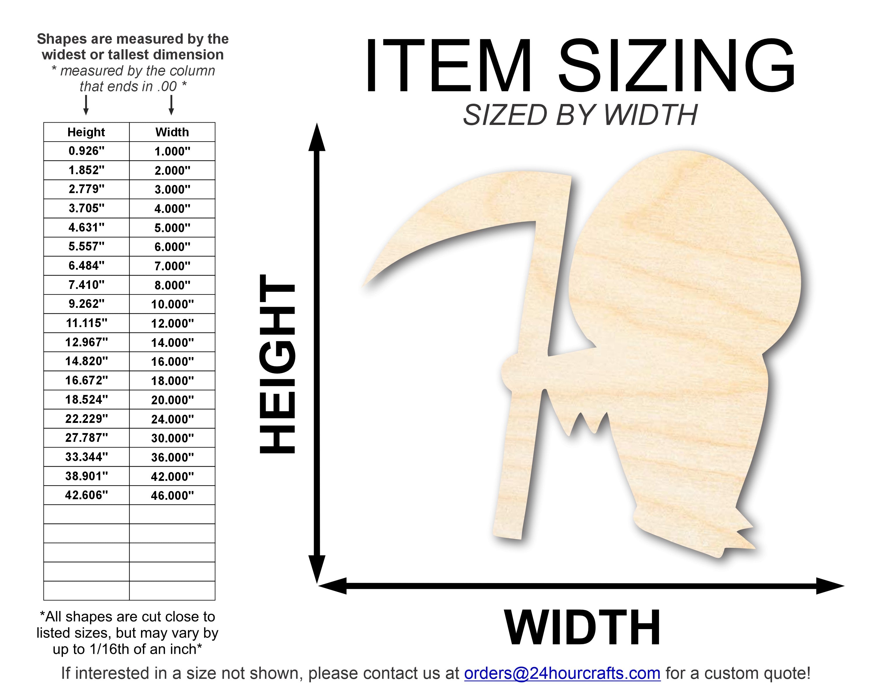 Unfinished DIY Craft Cutout in the Shape of a Grim Reaper, Available up to 46 Inches