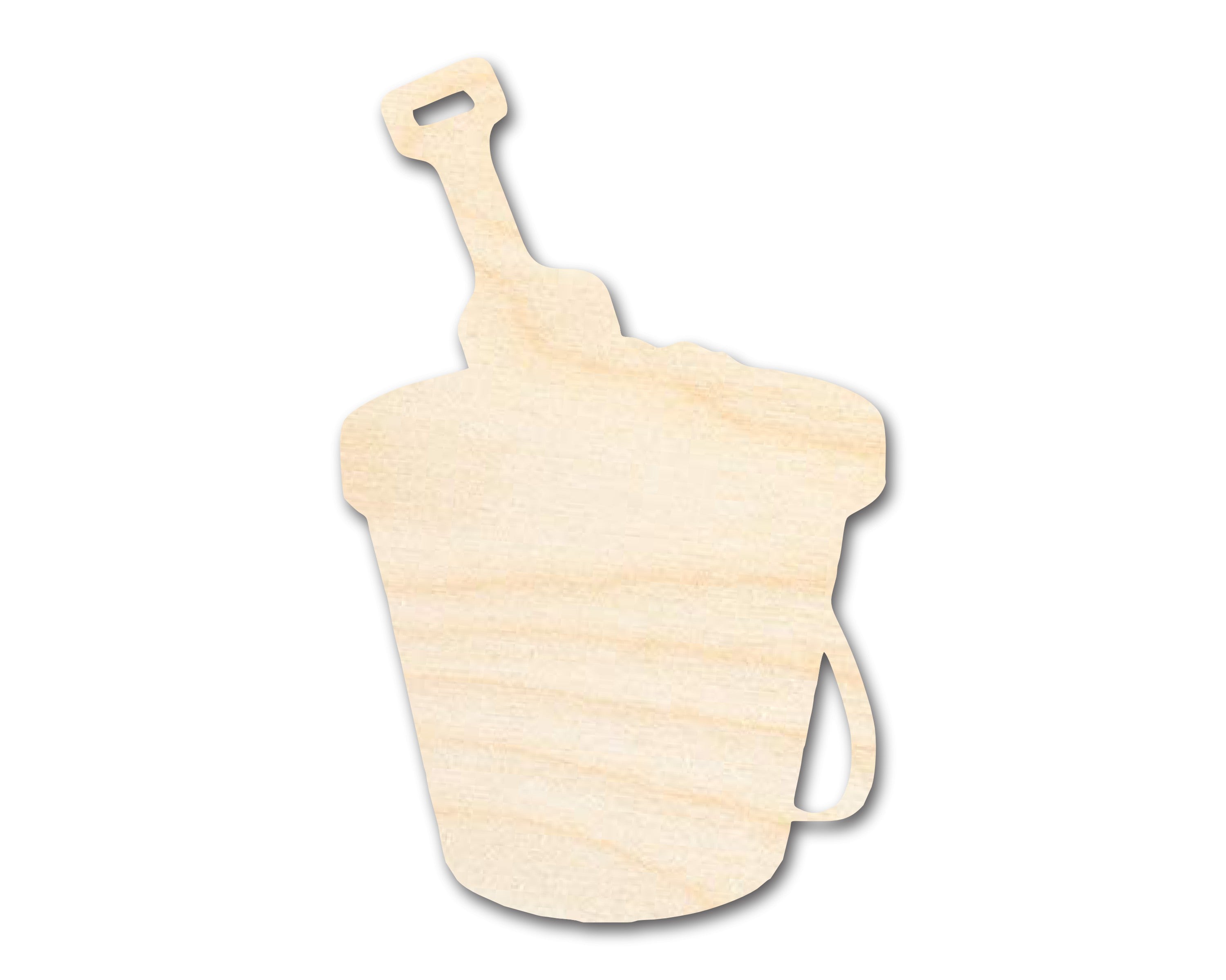 Unfinished DIY Craft Cutout in Wood Pail and Sand Bucket Shape | Up to 46 DIY Projects Available