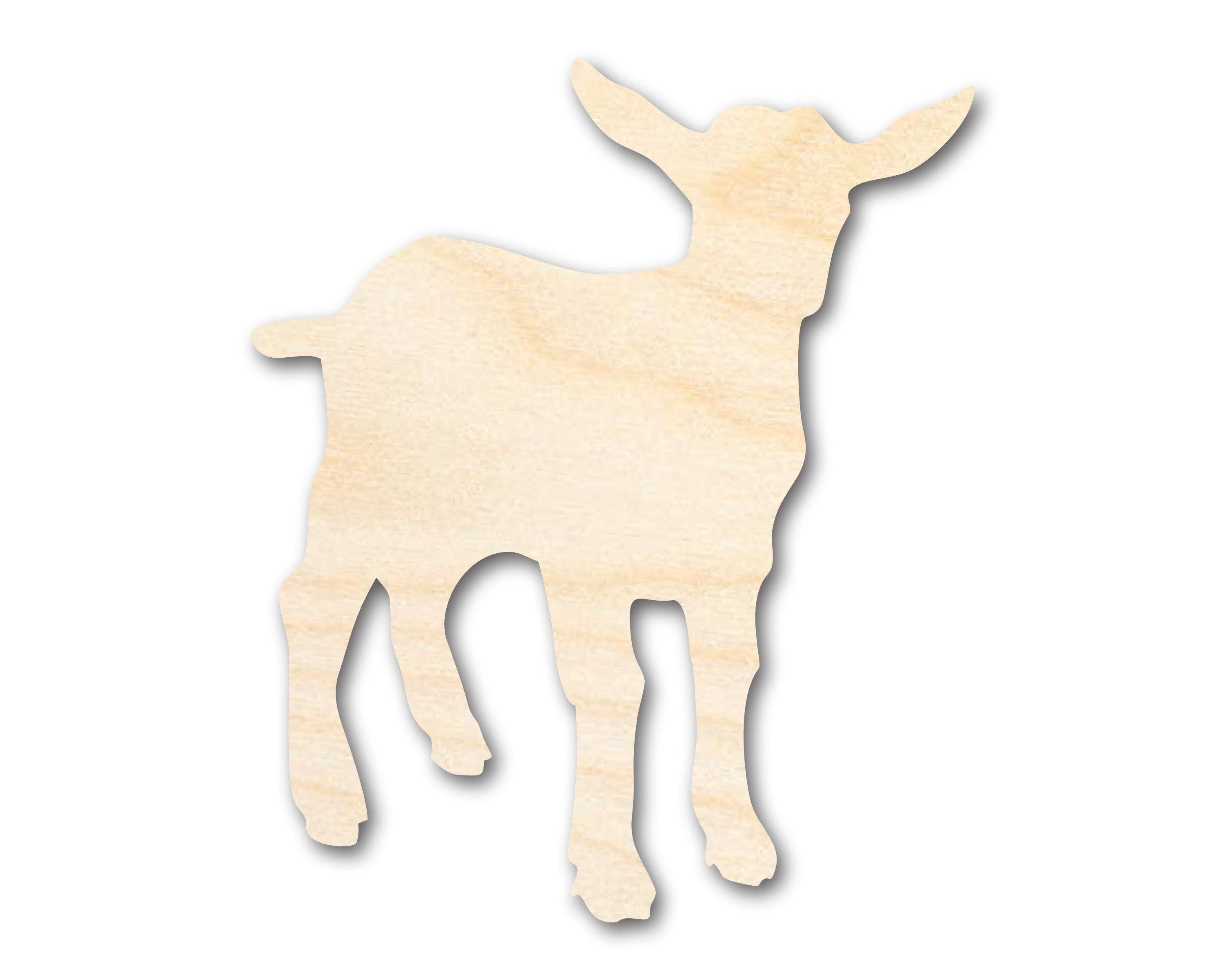 DIY Unfinished Wood Goat Shape Farm Animal Craft up to 36 Inches