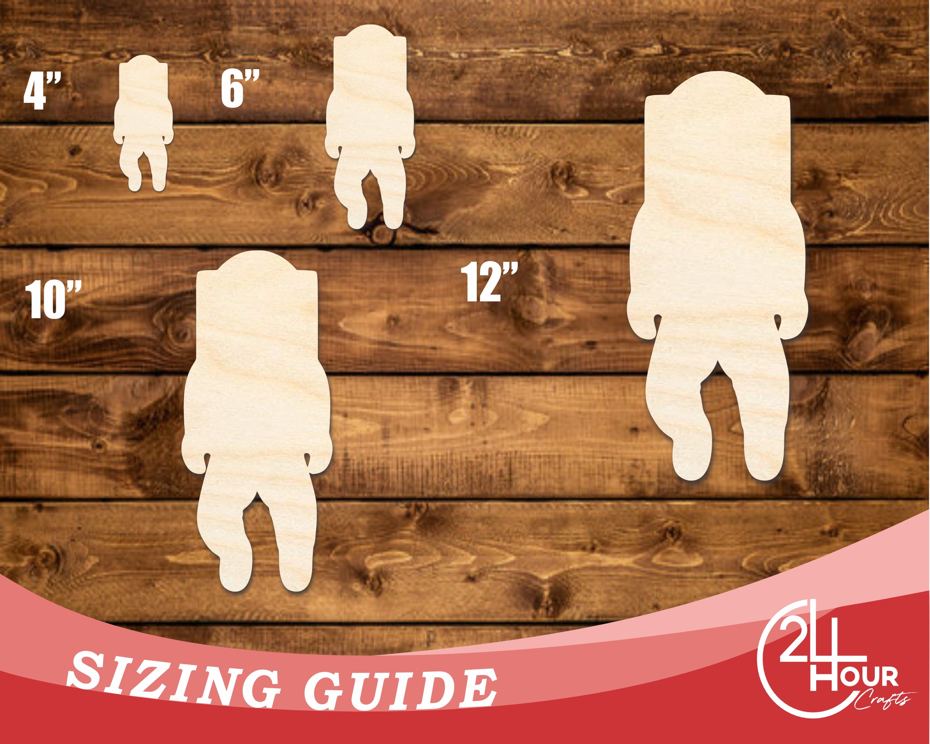Unfinished DIY Craft Cutout in the Shape of an Astronaut, Up to 46 Inches for Do - It - Yourself Projects