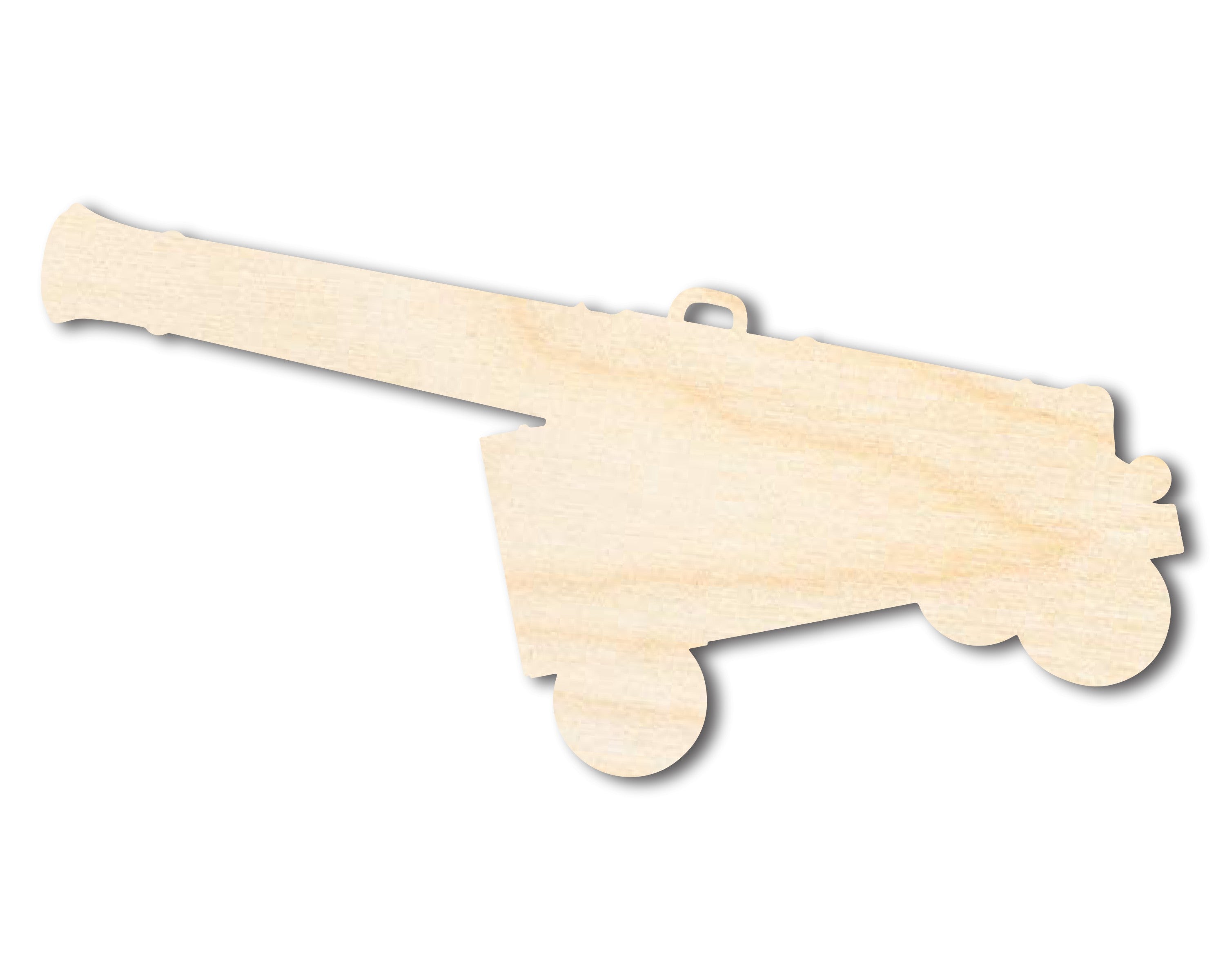 Unfinished DIY Craft Cutout in Cannon Shape for up to 46 DIY Projects