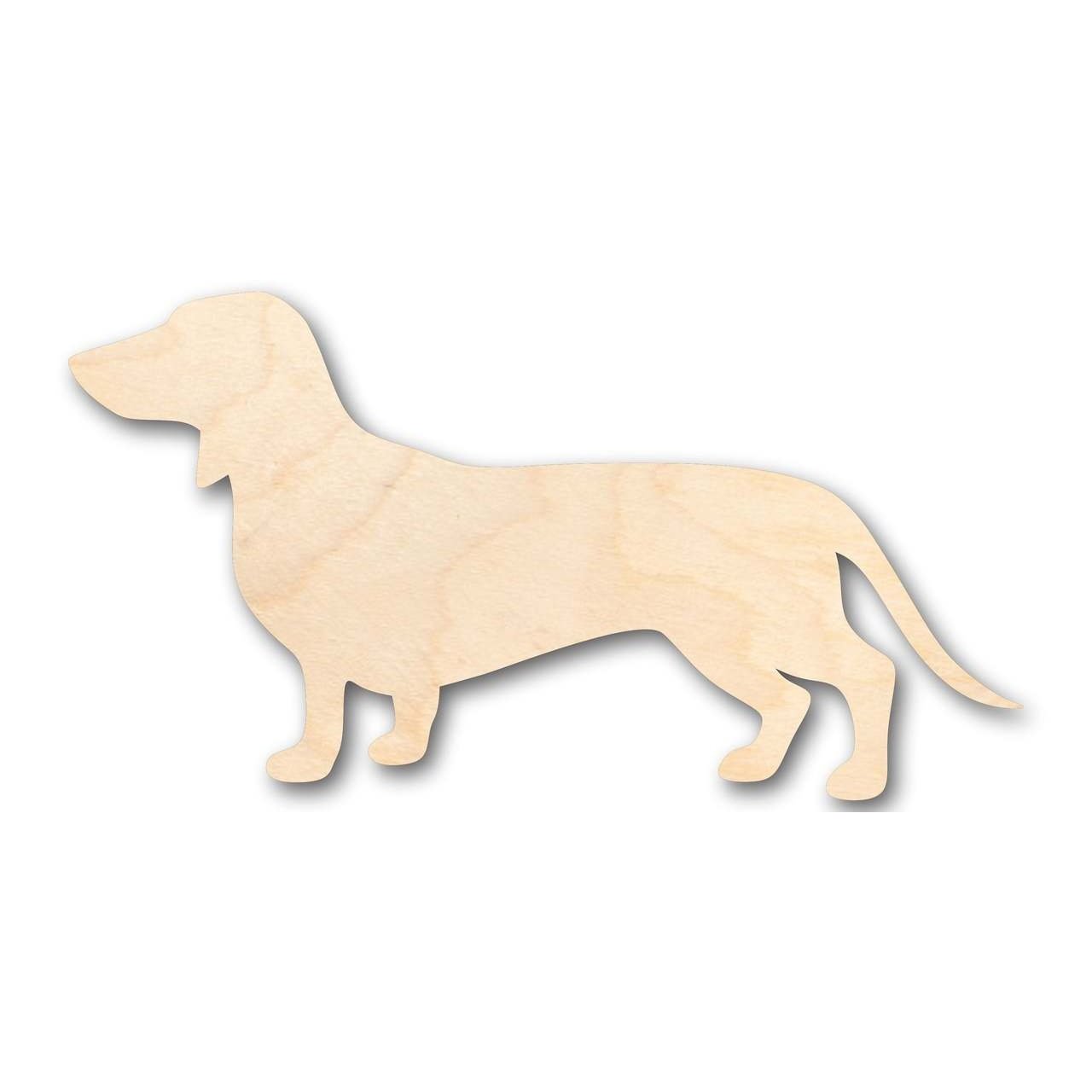 DIY Unfinished Wood Dachshund Dog Shape Craft up to 46