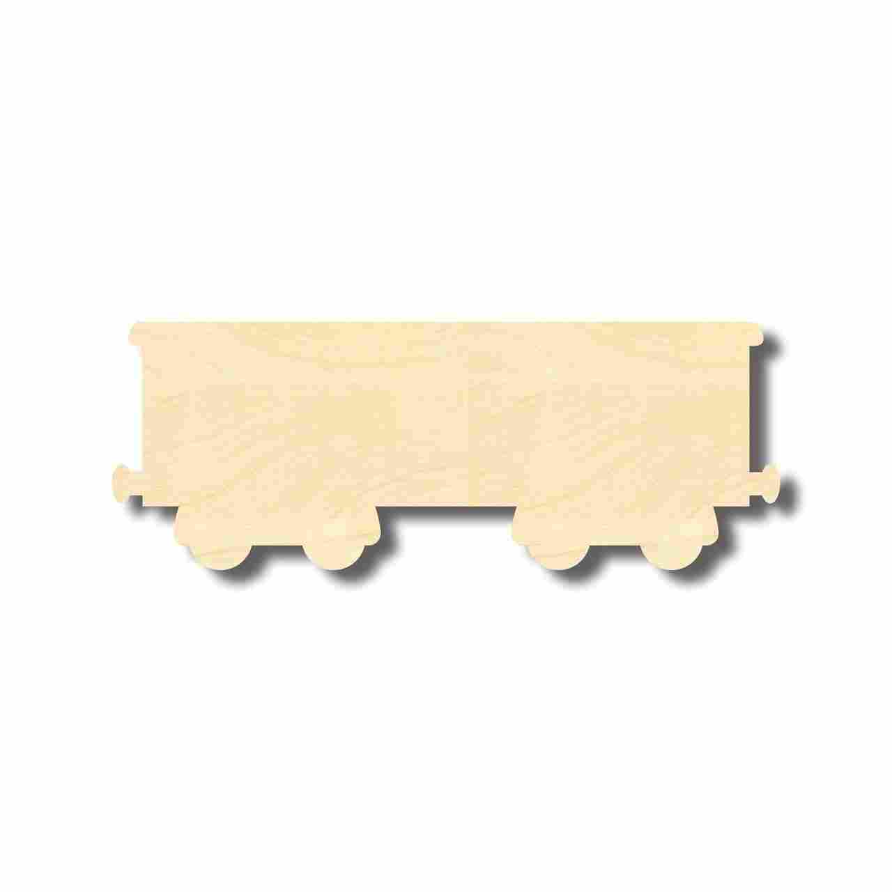 Unfinished DIY Craft Wood Boxcar Train Shape - Ideal for Up to 46 Do - It - Yourself Projects
