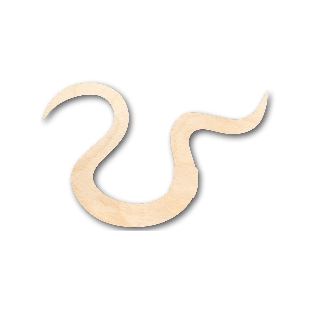 Unfinished Wood Fishing Worm Shape - Craft - up to 46 DIY