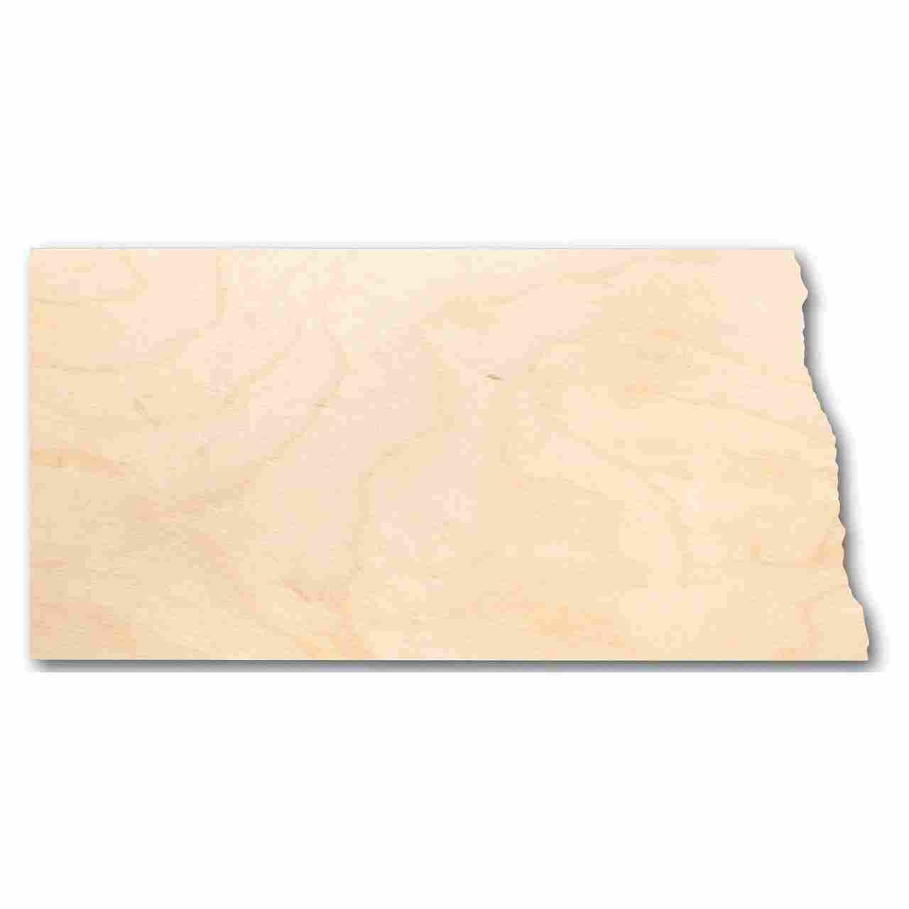 DIY Unfinished Baltic Birch North Dakota State Wood Shape up to 24 Inches
