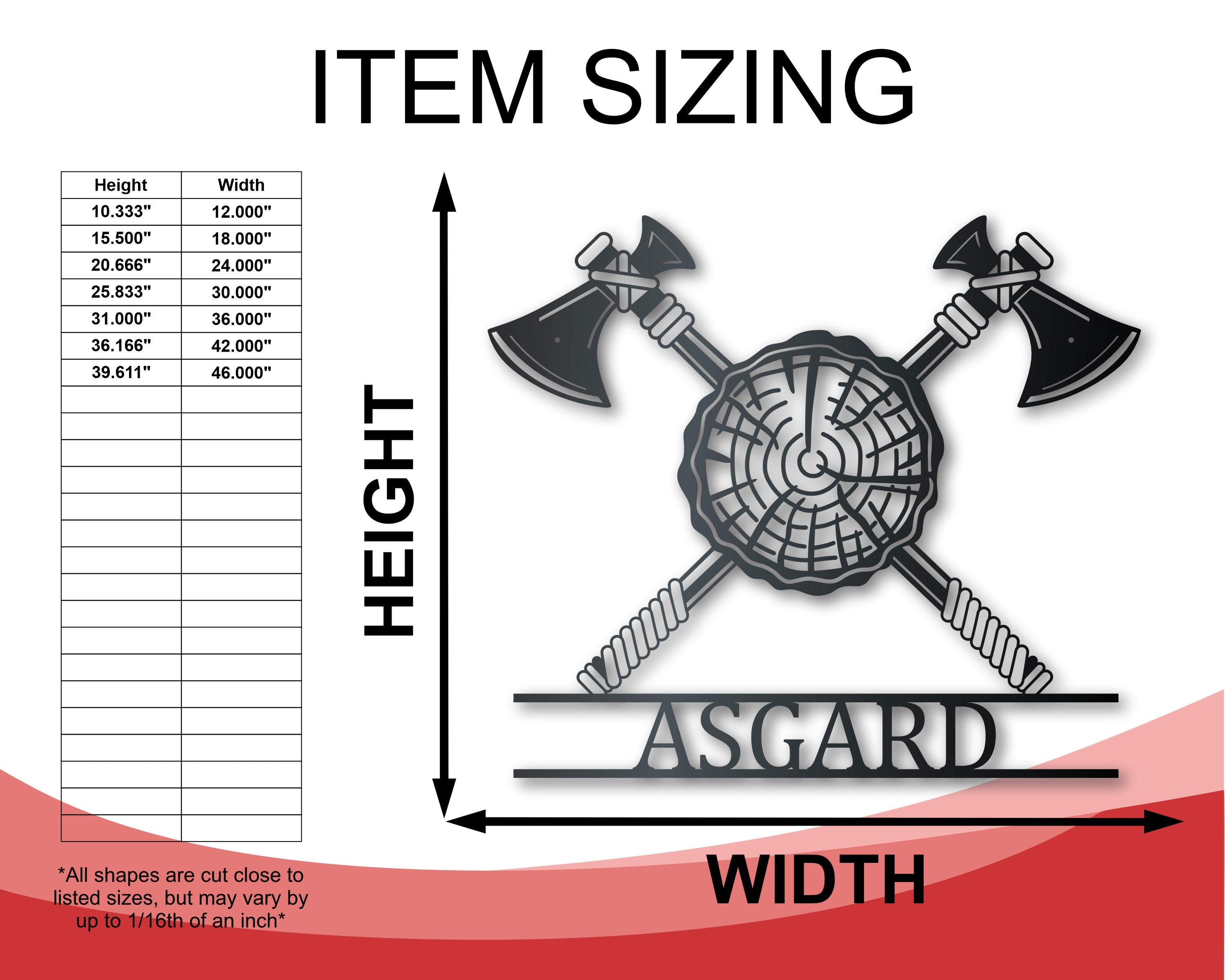 Customizable Metal Axe Throwing Wall Art with 14 Color Choices