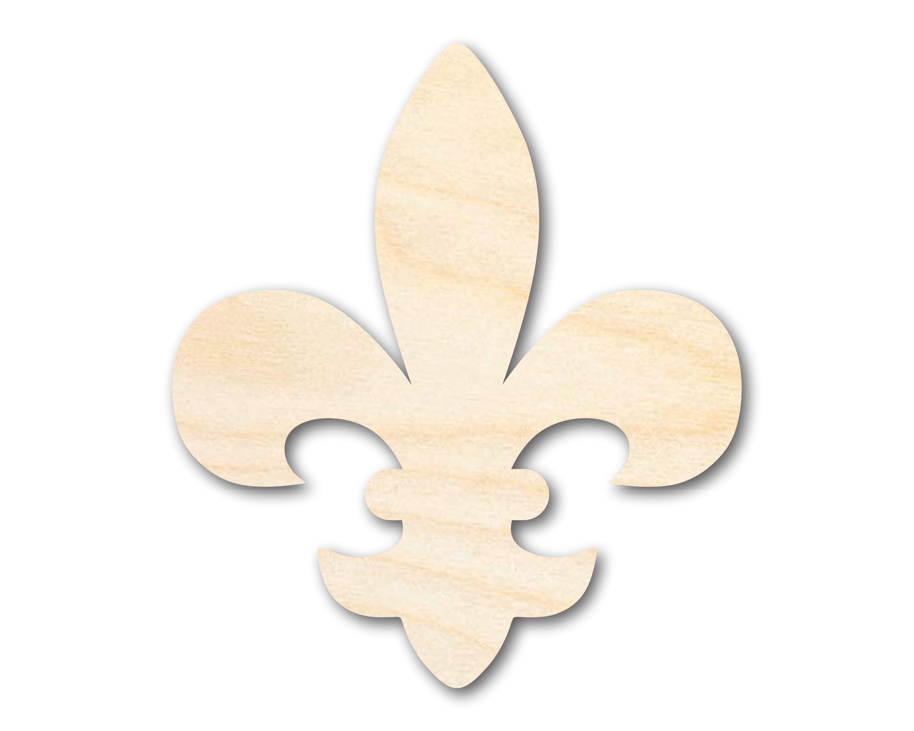 DIY Unfinished Baltic Birch Wood Fleur di Lis Cutout up to 46 Inches