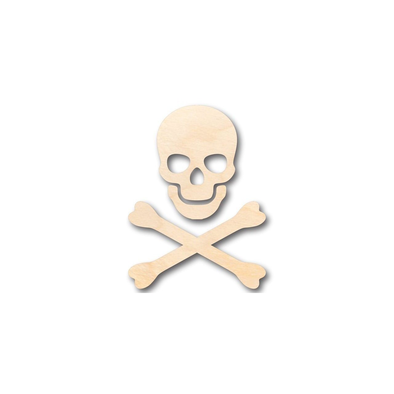 DIY Unfinished 3-Piece Wood Skull Crossbones Shapes for Pirate Crafts up to 24