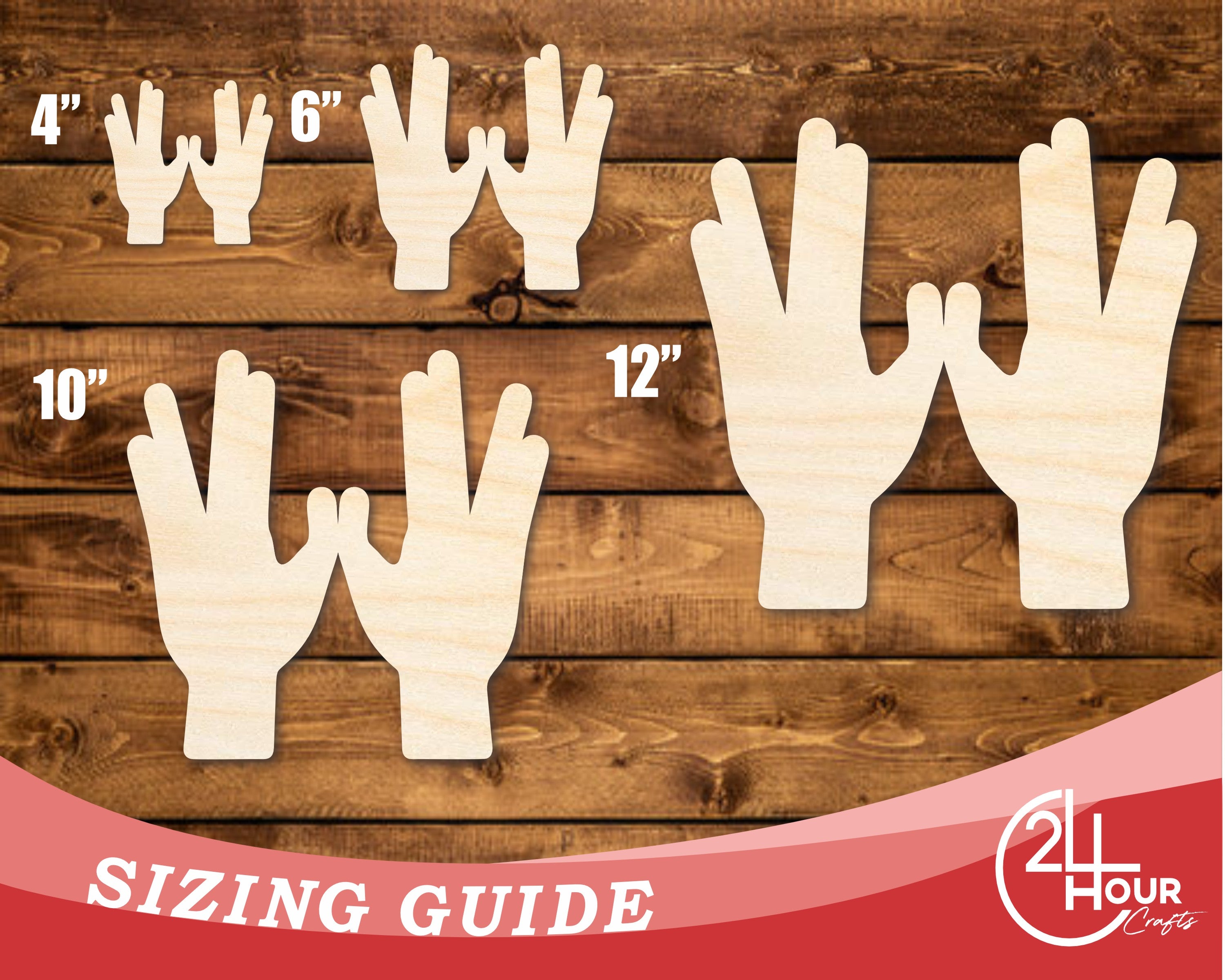 DIY Unfinished Baltic Birch Priestly Blessing Hands Shape Cutout up to 46 Inches