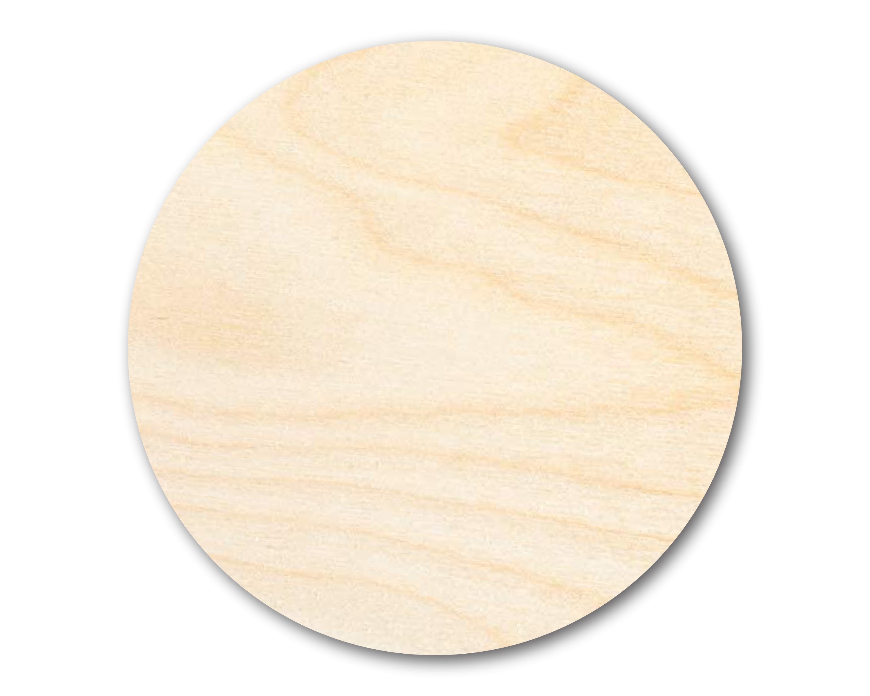 Large-Scale Unfinished Wood Circular Cutout for DIY Crafts