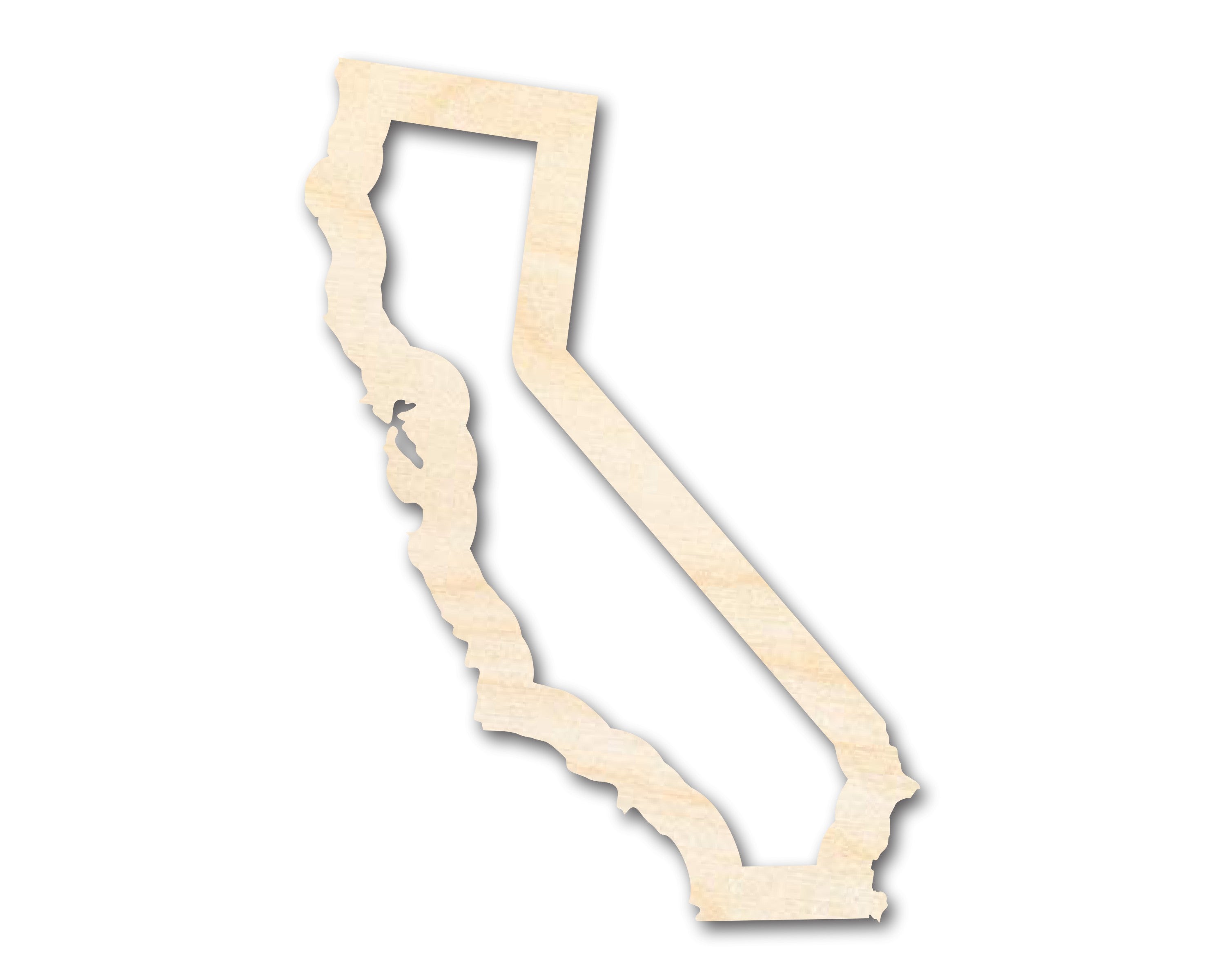 DIY Unfinished Baltic Birch California Outline Shape Cutouts up to 46 Inches