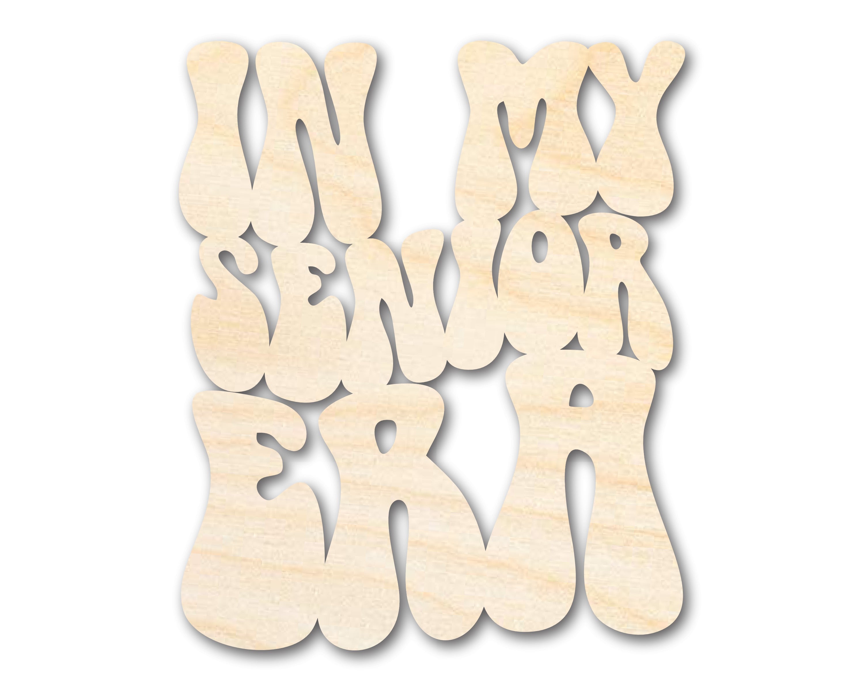 Unfinished Senior Era Wood Cutout for DIY Crafts | Up to 46 Sizes for Multiple DIY Projects