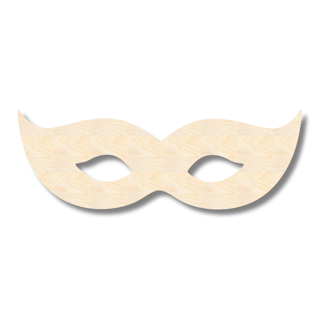 Bigger and Superior Unfinished Wood Mardi Gras Mask Shape for DIY Craft Cutouts