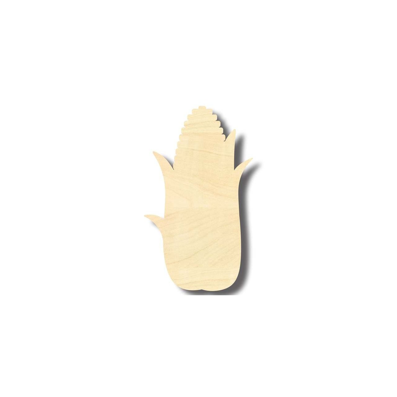 Unfinished Wood Corn Shaped DIY Crafts for Fall Kitchen and Food Decor - Up to 46 Pieces Available