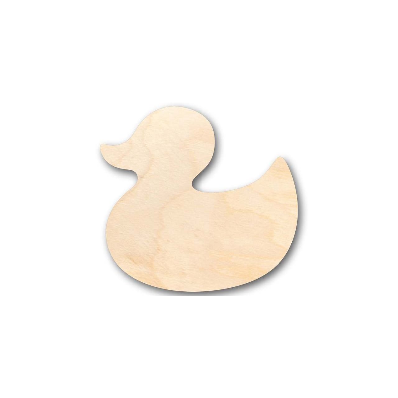Unfinished Wood Craft - Rubber Duck Shape Ideal for Bath Time and Nursery Decor with up to 46 DIY Options