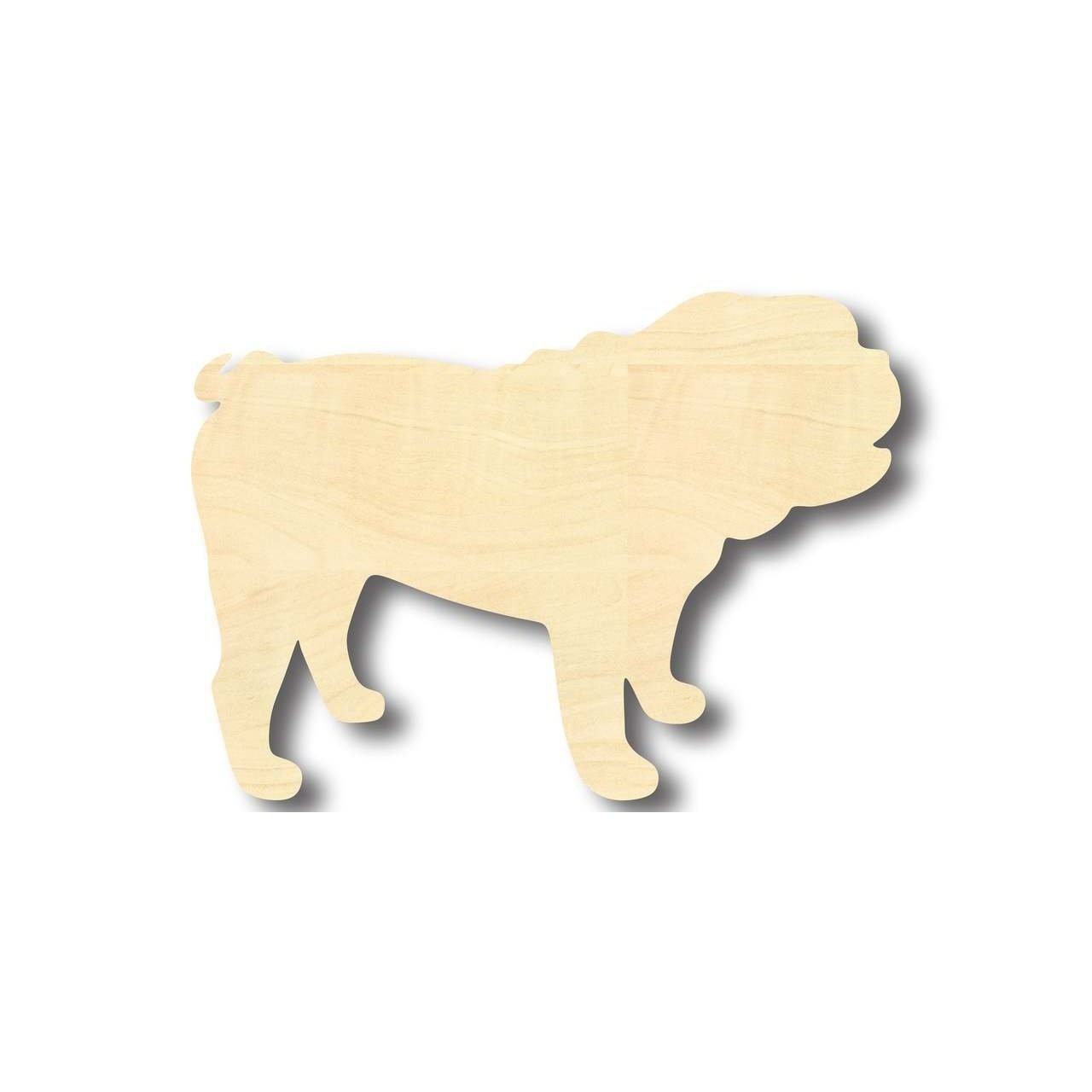 DIY Unfinished Wood Bulldog Shape for Animal - Pet Crafts (Up to 46)