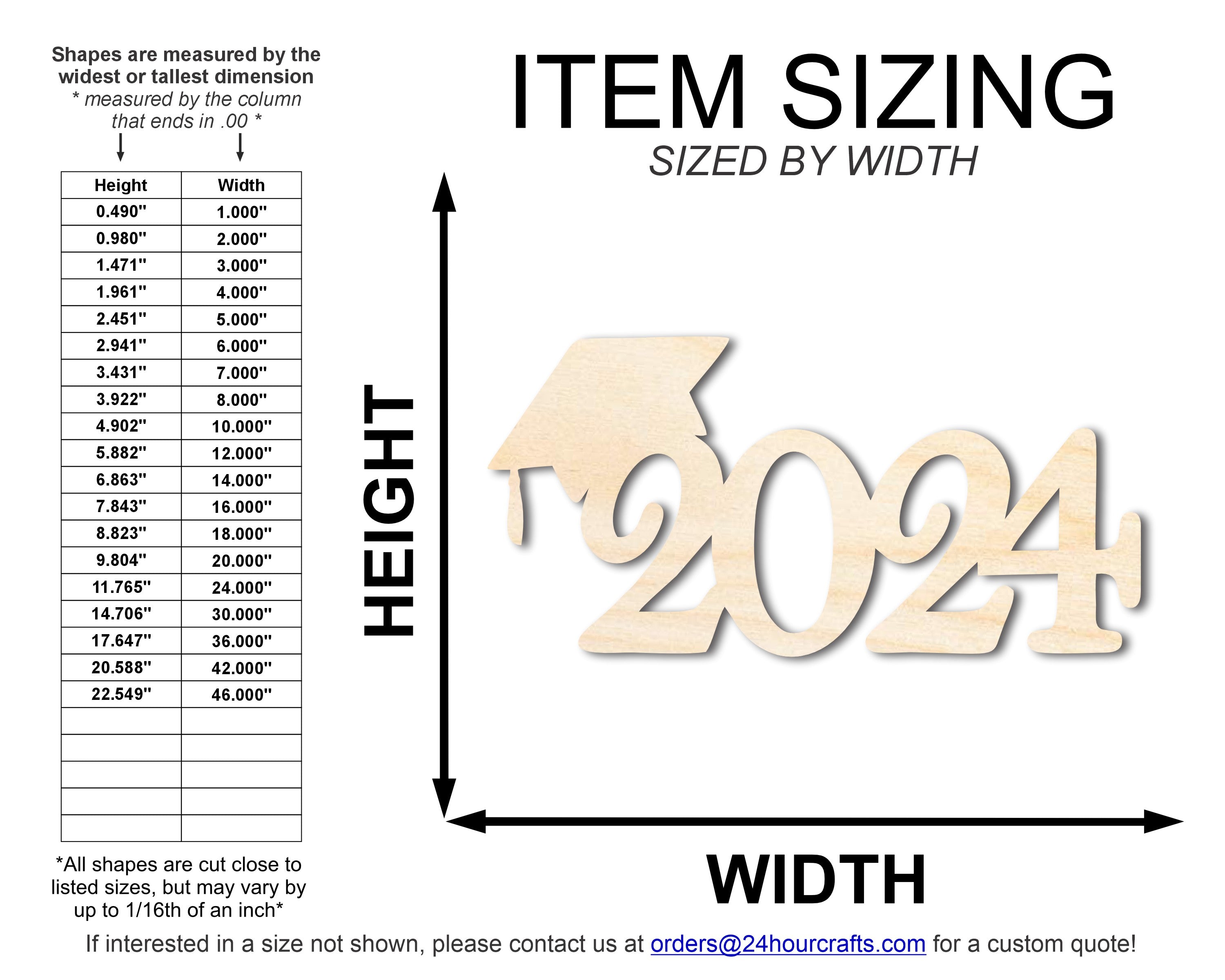 2024 Unfinished Graduation Cap Silhouette DIY Craft Cutouts up to 46 Inches