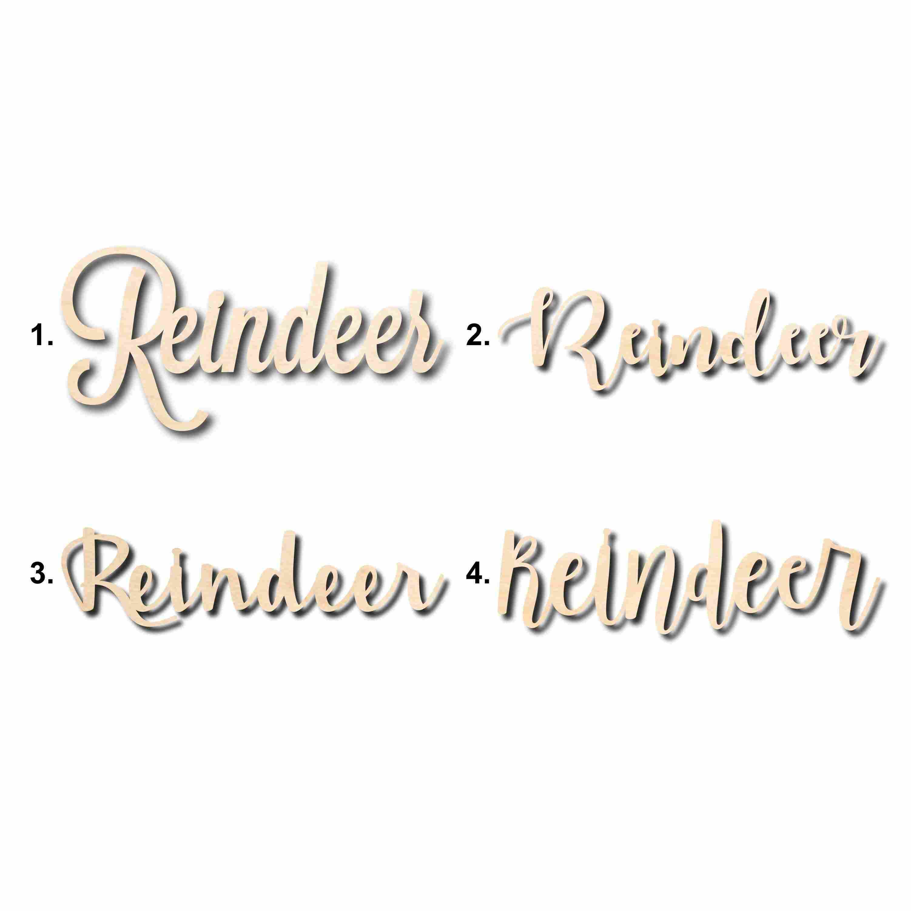 Unfinished Reindeer Wood Cutout for DIY Home Decor