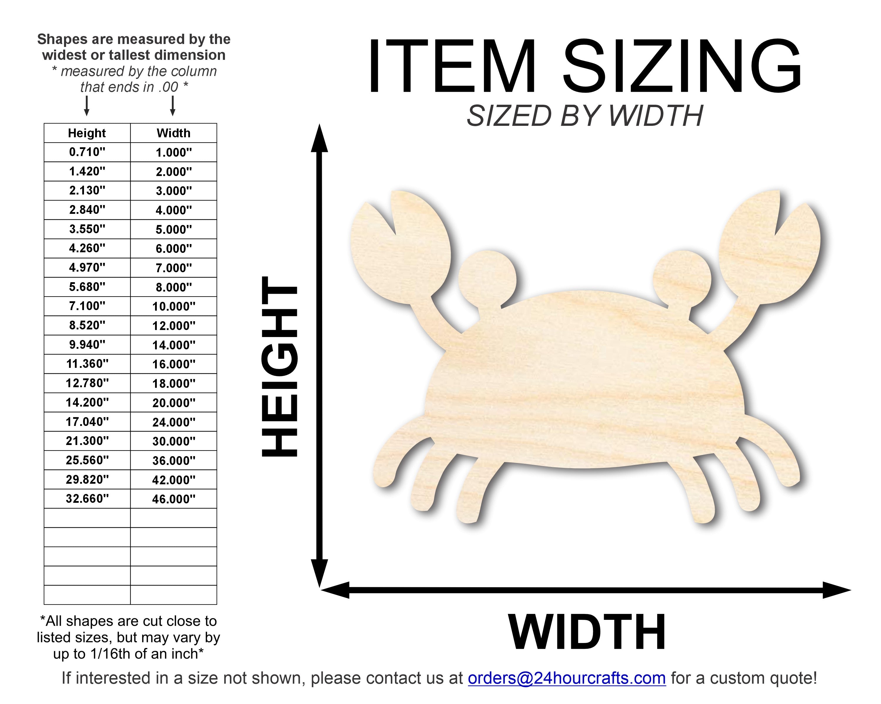 DIY Unfinished Adorable Crab Shape Cutouts - Up to 46 Pieces for Crafting