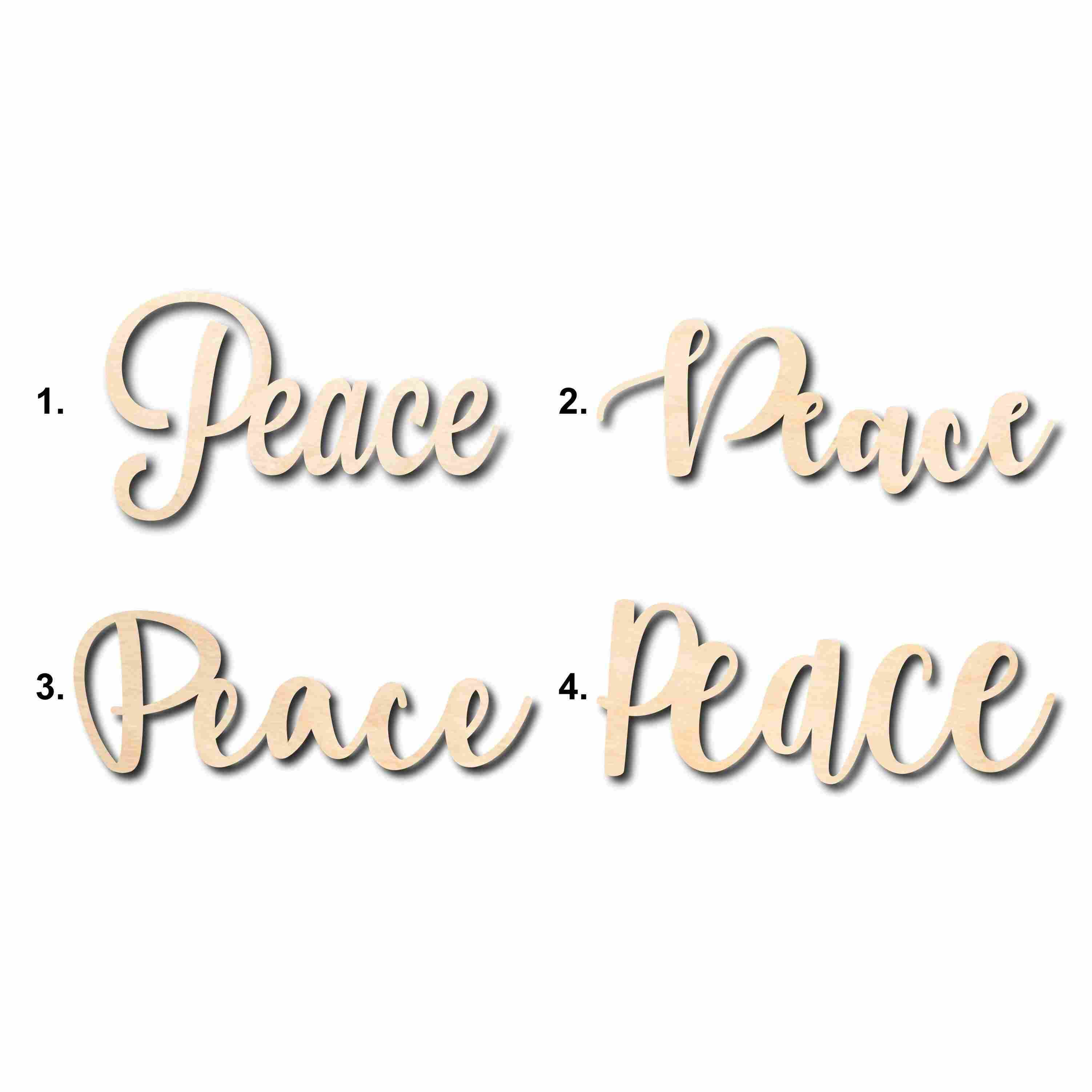 DIY Peace Sign Unfinished Wood Cutout for Home Decor