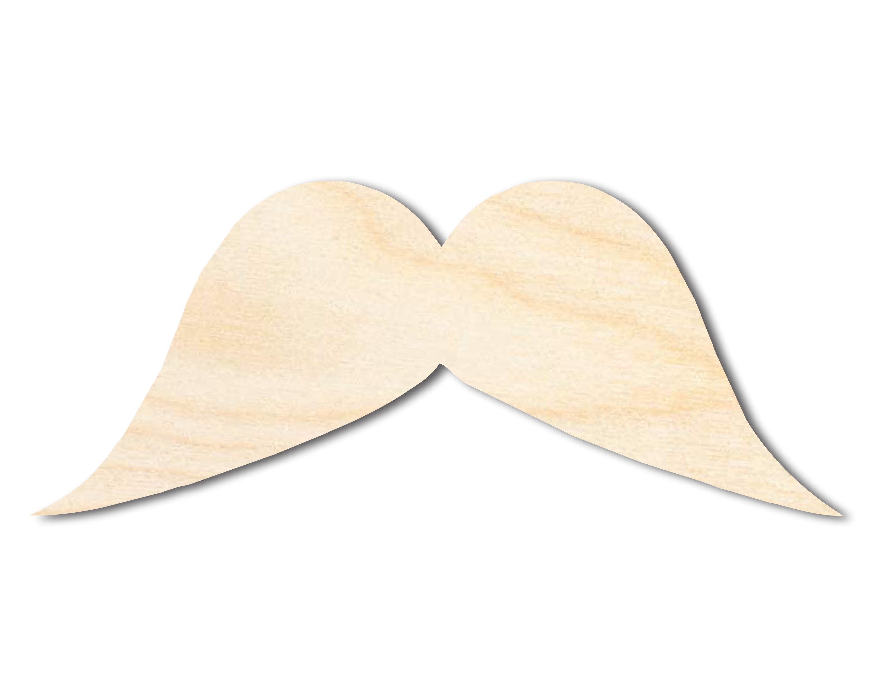Unfinished DIY Craft Cutout of Mustache Silhouette - Up to 46 Pieces for Do - It - Yourself Projects