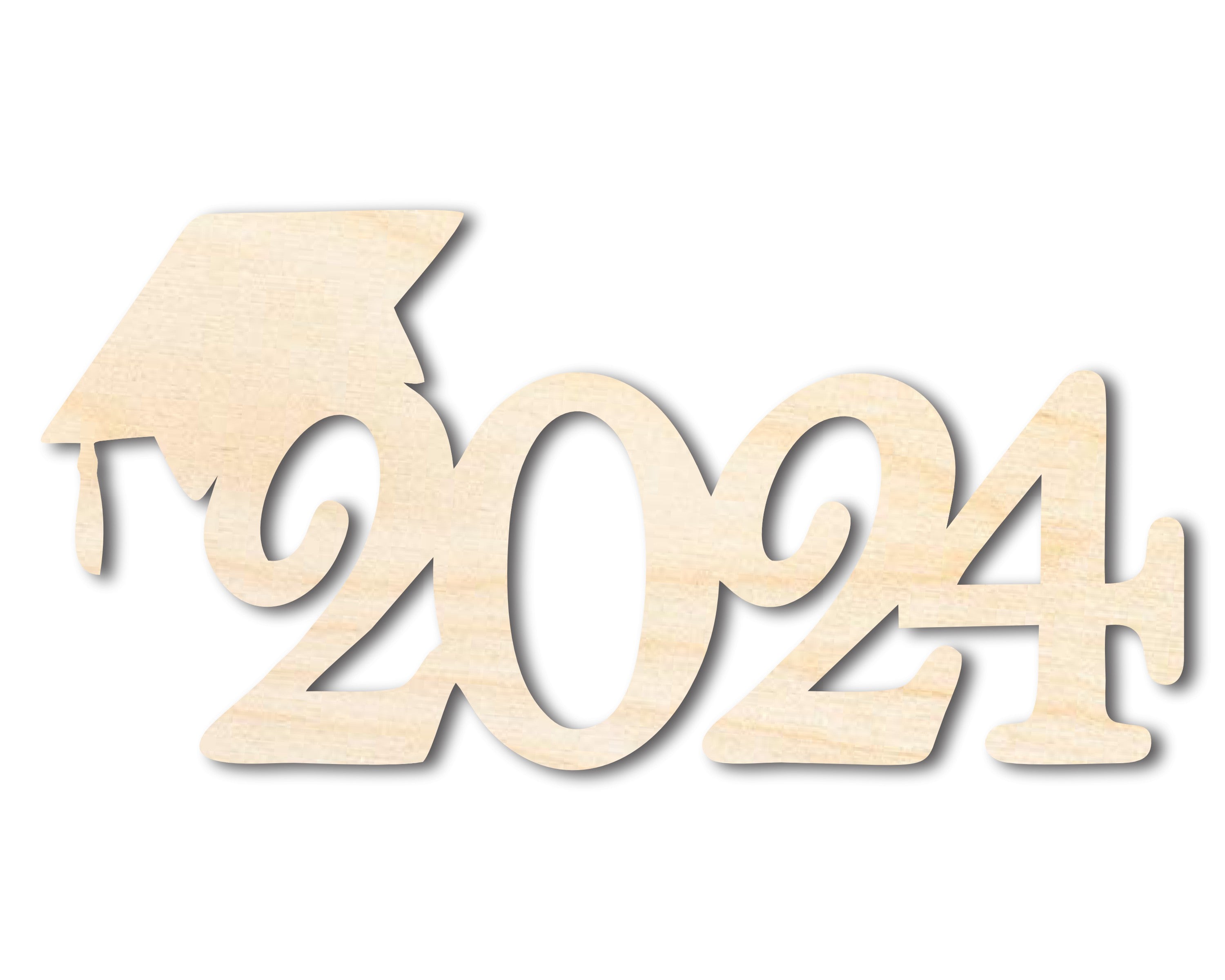 2024 Unfinished Graduation Cap Silhouette DIY Craft Cutouts up to 46 Inches