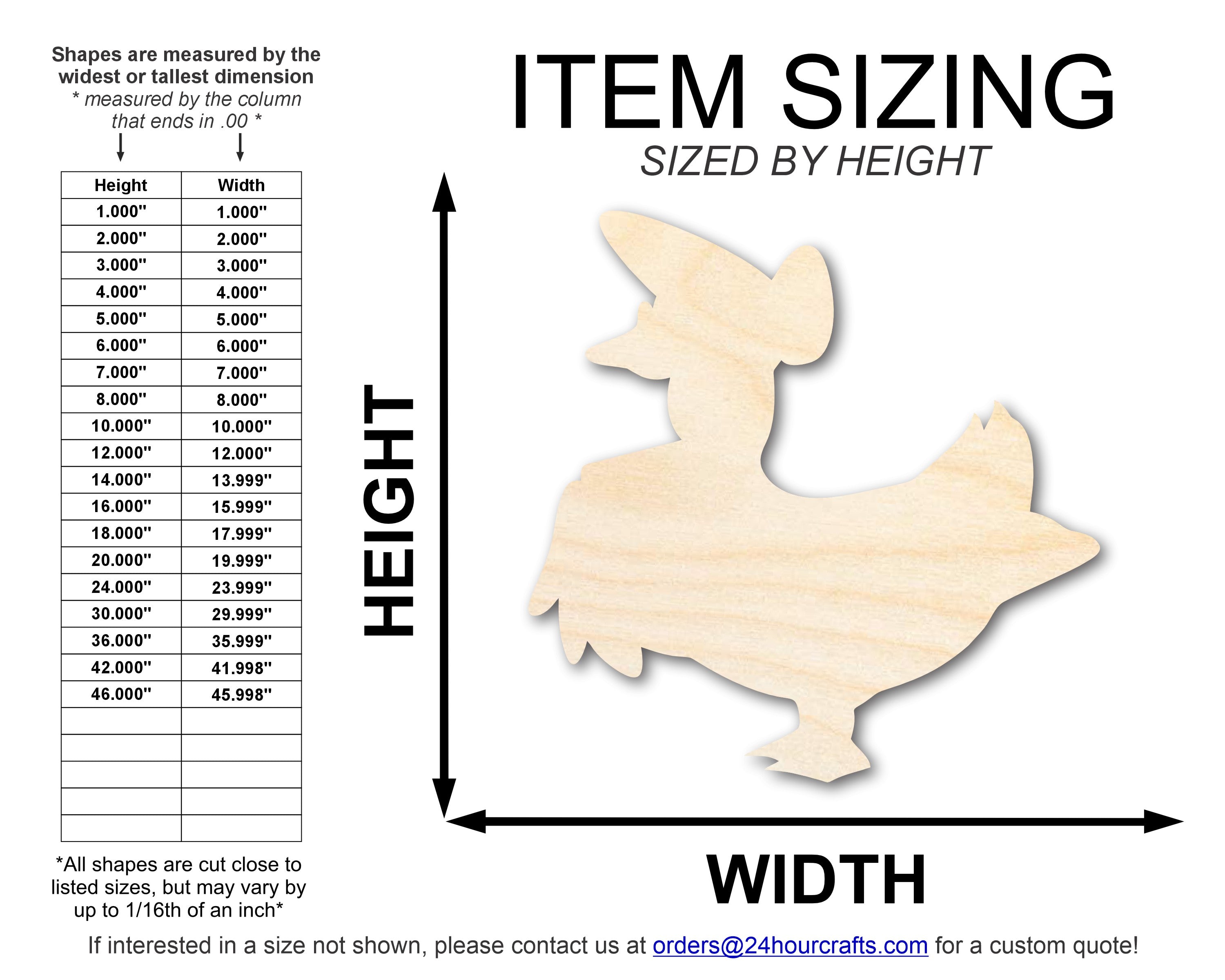 DIY Unfinished Mother Goose Wood Cutout Shape - Up to 46 Sizes for Crafts
