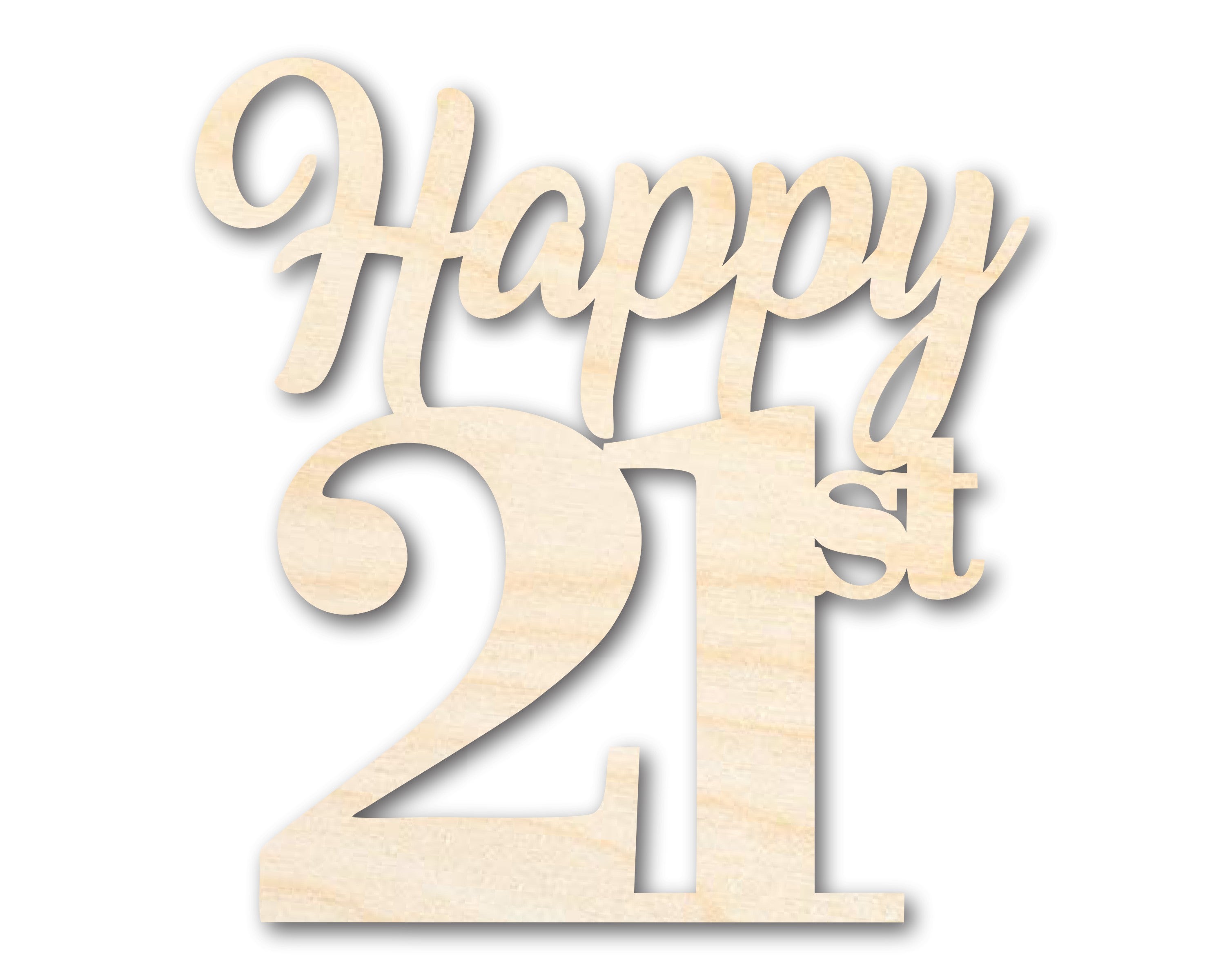 DIY Unfinished Happy 21st Shape Cutouts up to 46 DIY Crafts