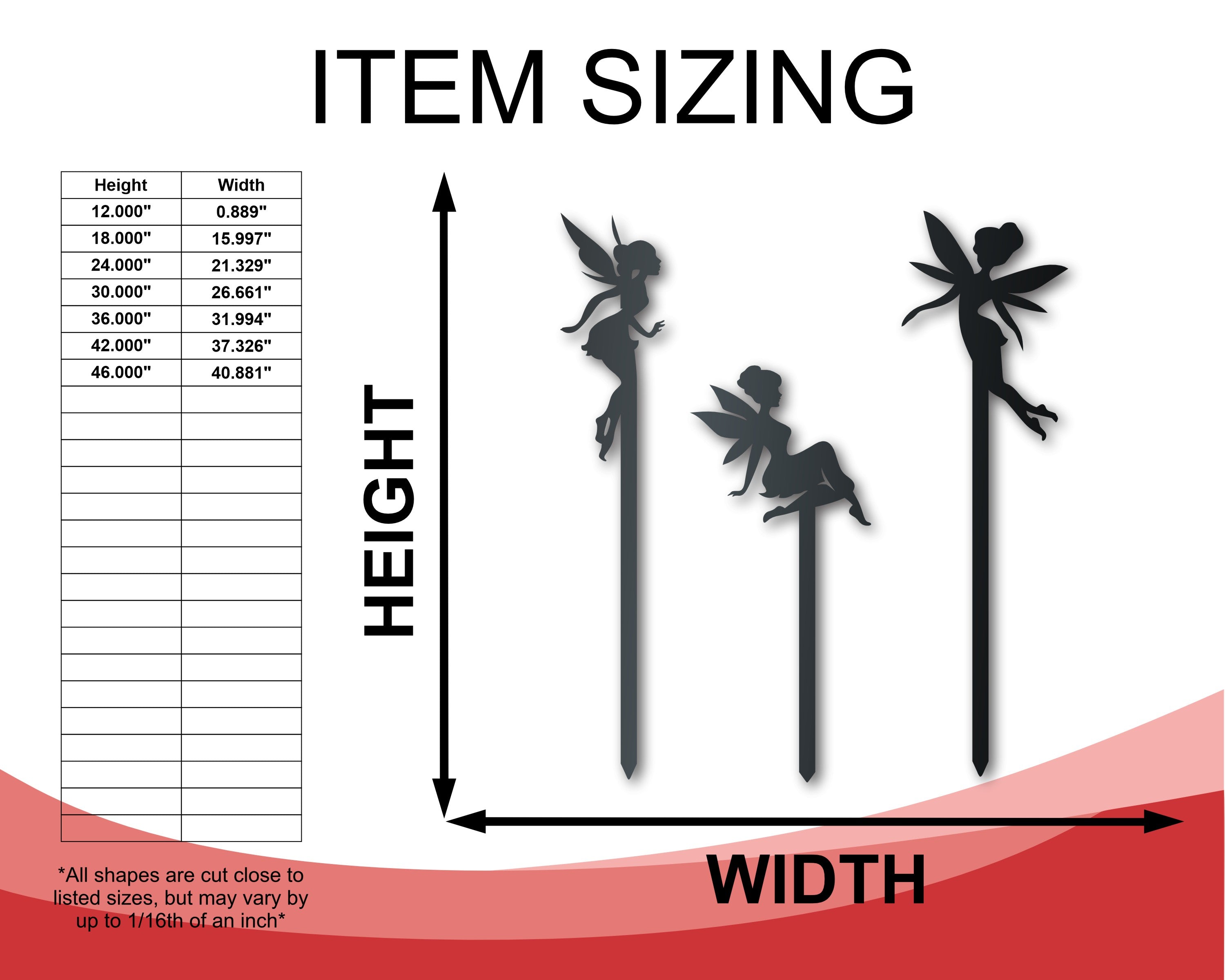 Decorative Metal Fairy Garden Stakes and Metal Garden Set for Outdoor Use with Up to 24 Pieces and More Than 20 Color Choices